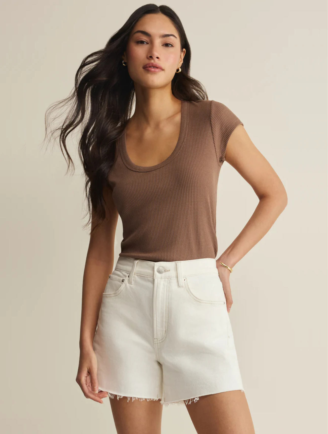 Leisurely Scoop Neck Tee