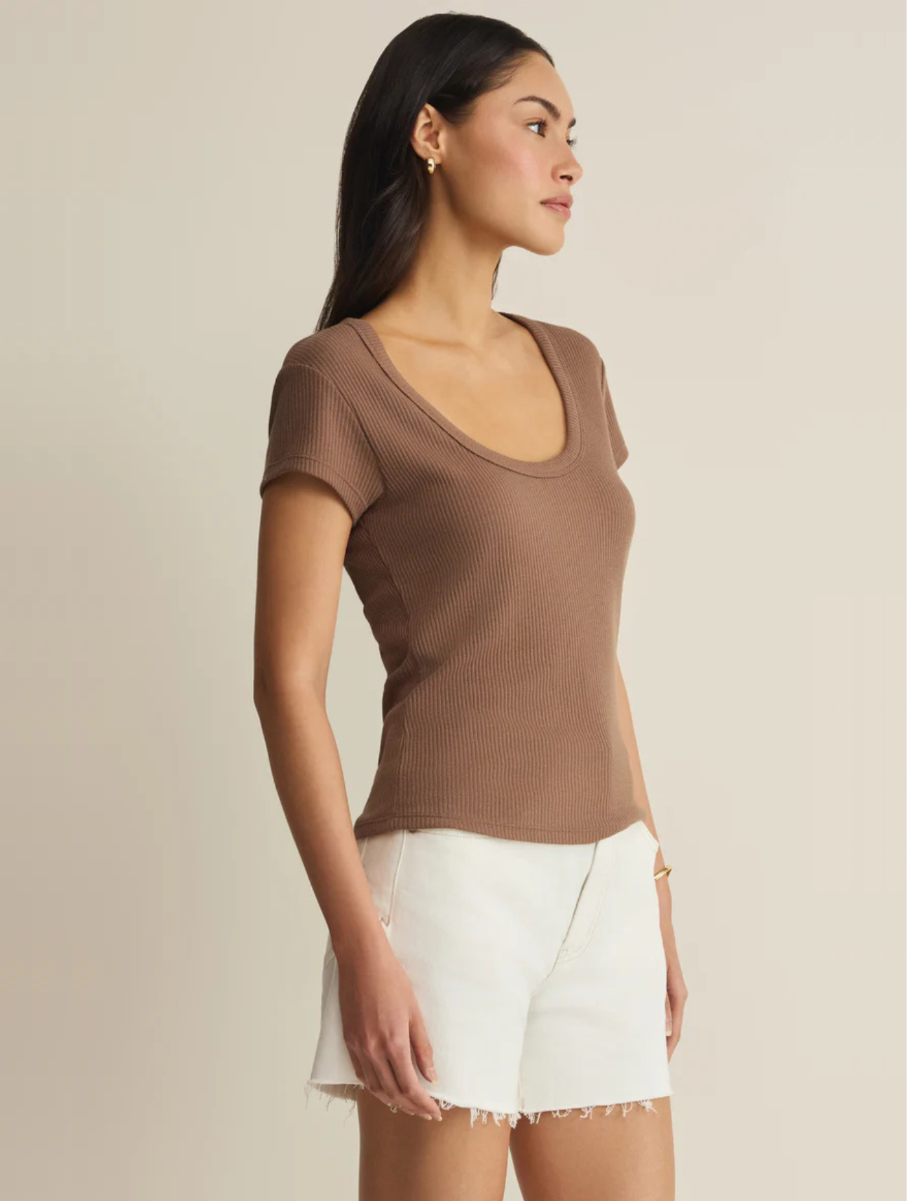 Leisurely Scoop Neck Tee