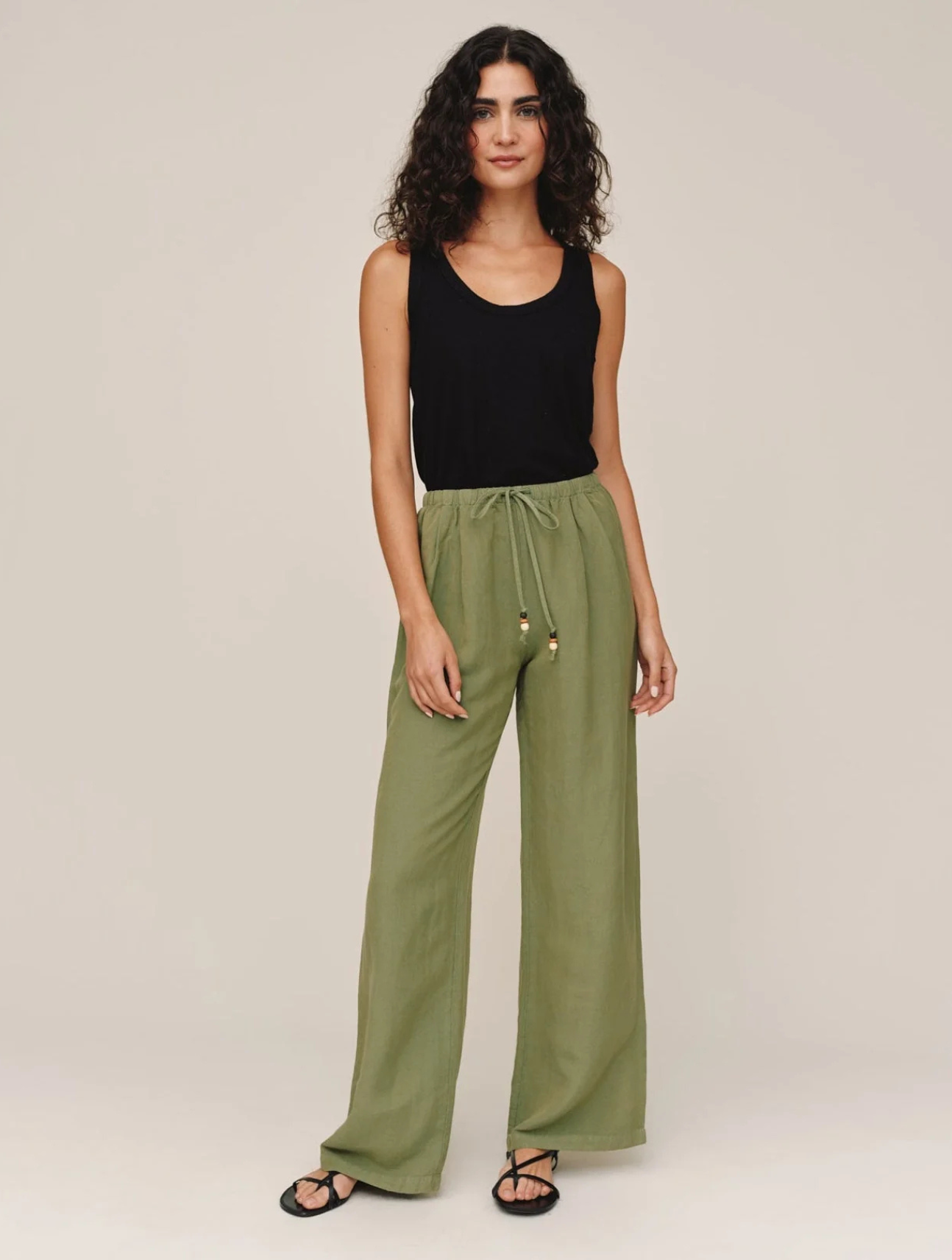 Beaded Drawstring Beach Pant