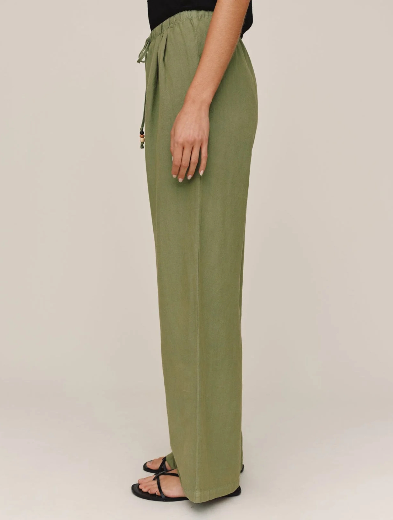 Beaded Drawstring Beach Pant