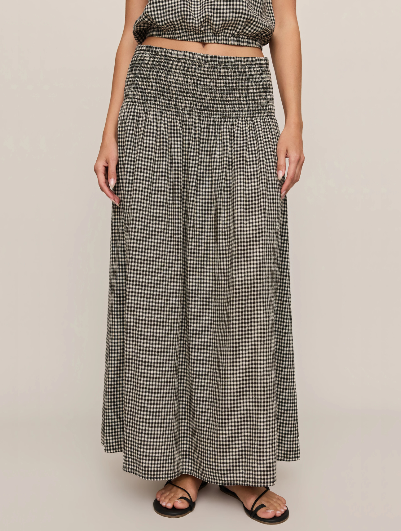 Brooke Gingham Maxi Skirt