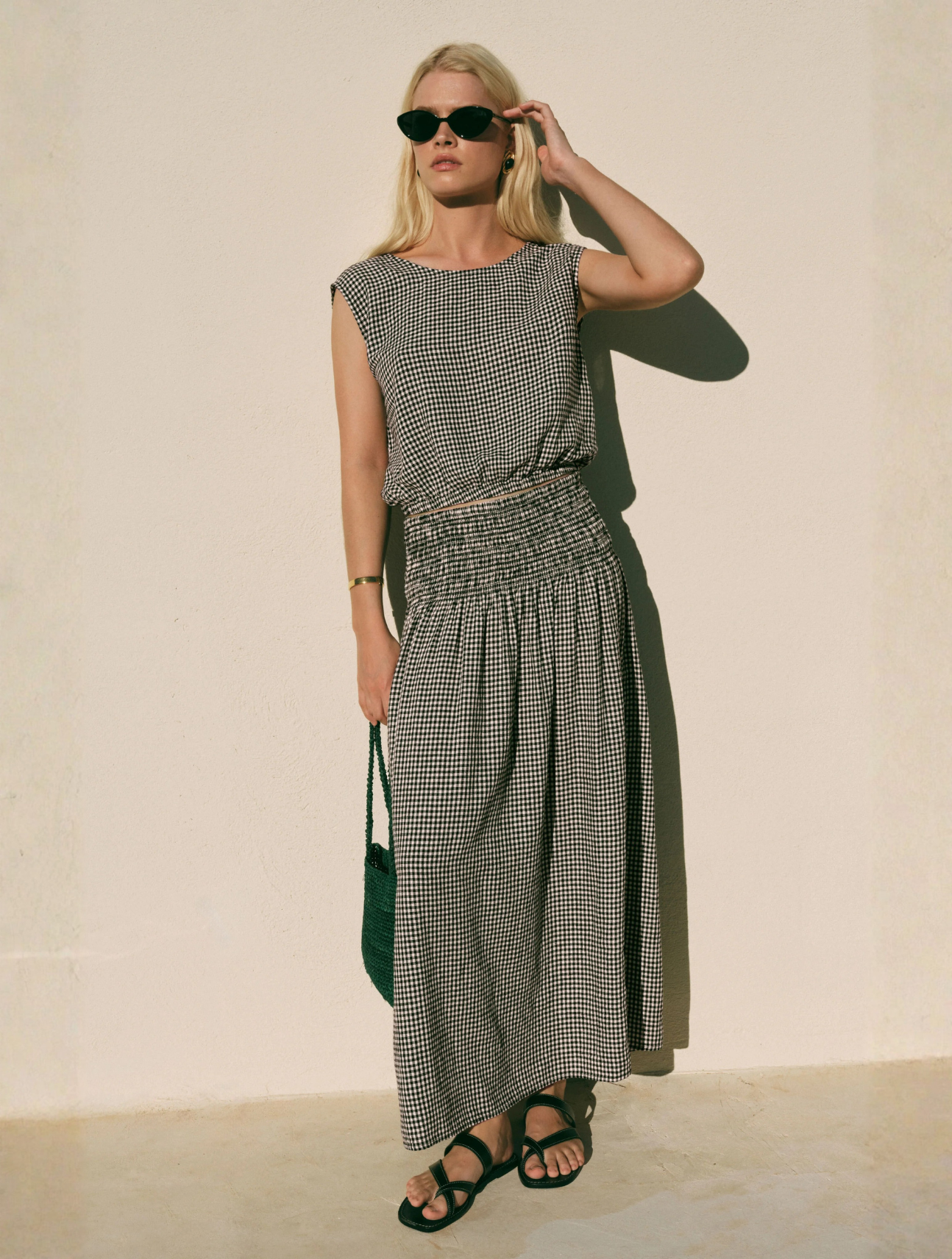 Brooke Gingham Maxi Skirt