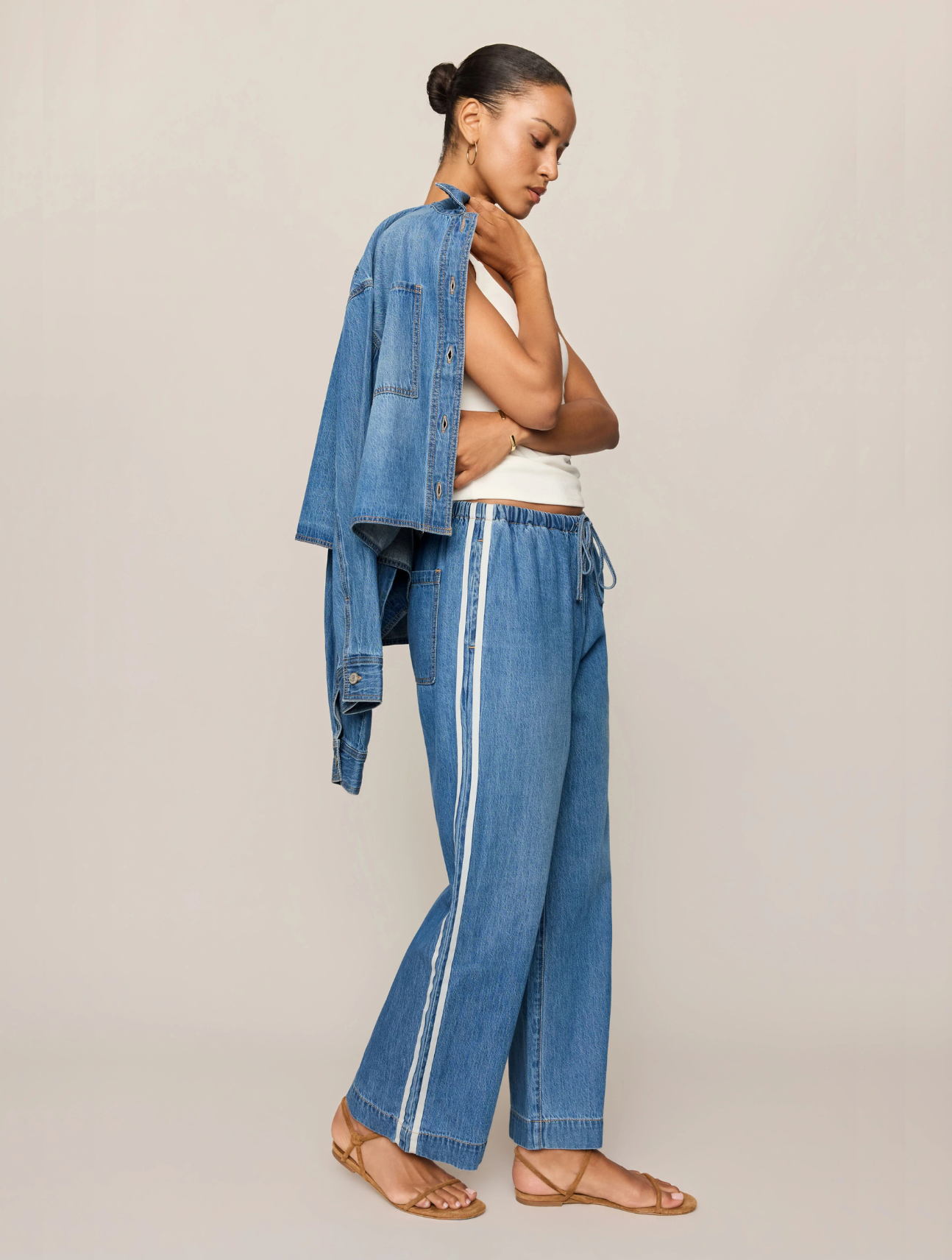Sidelines Denim Track Pant