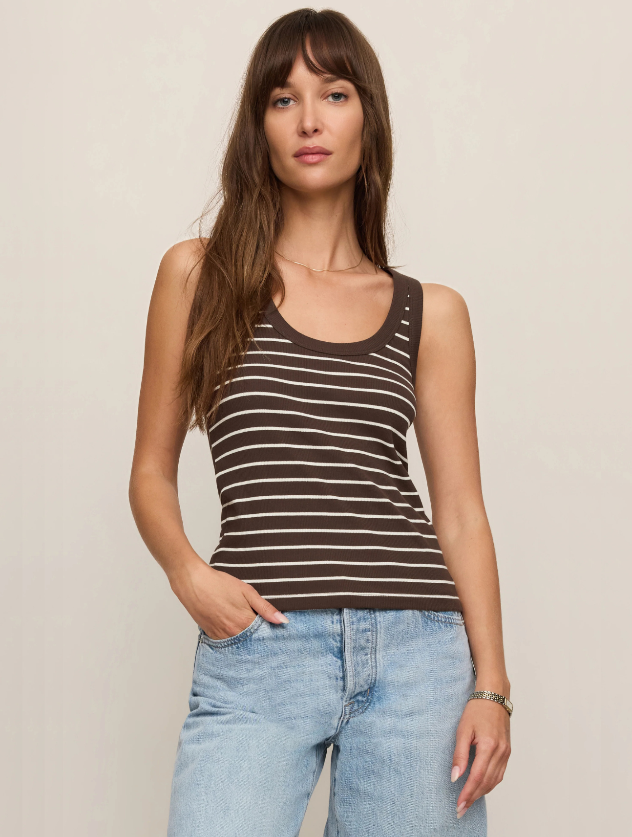 Rowe Striped Scoop Tank