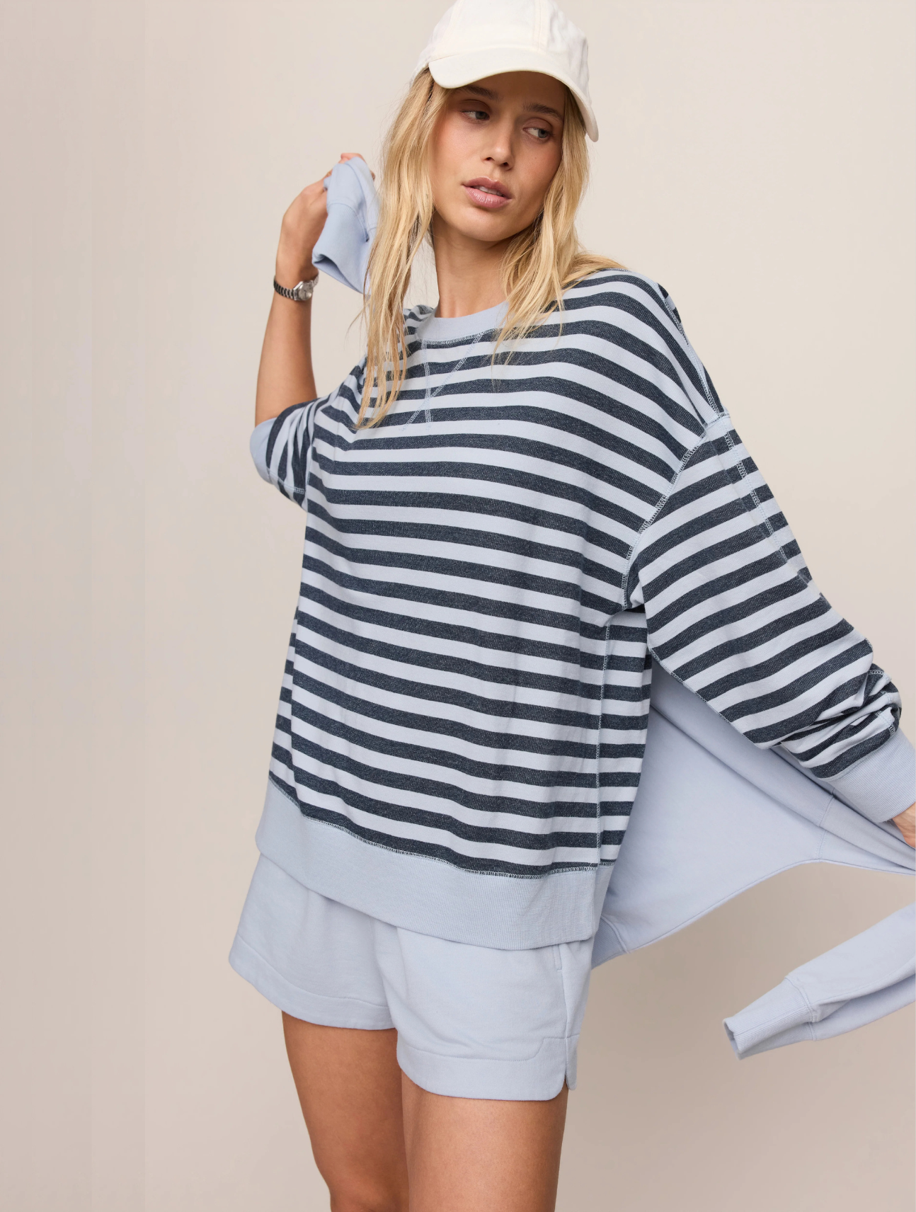 Everyday French Terry Striped Crew