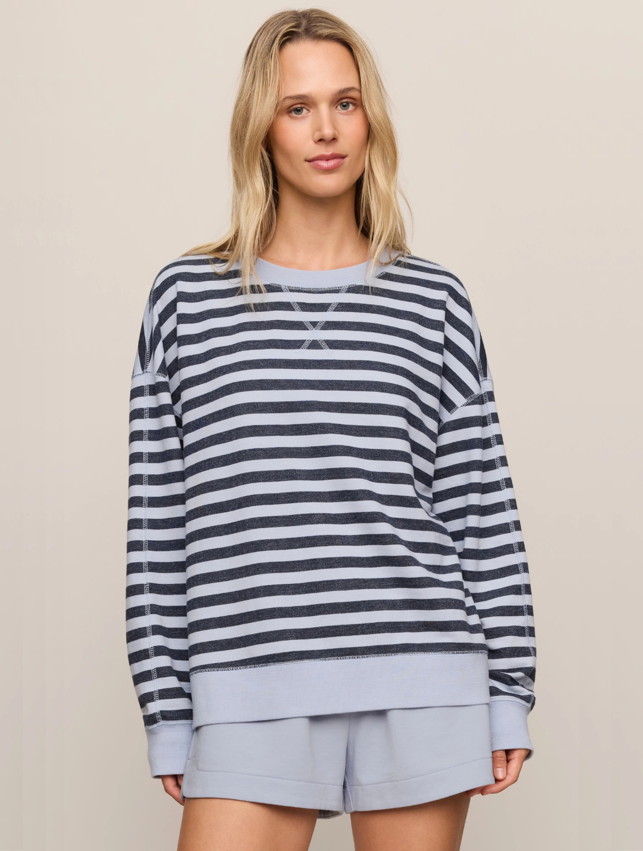 Everyday French Terry Striped Crew