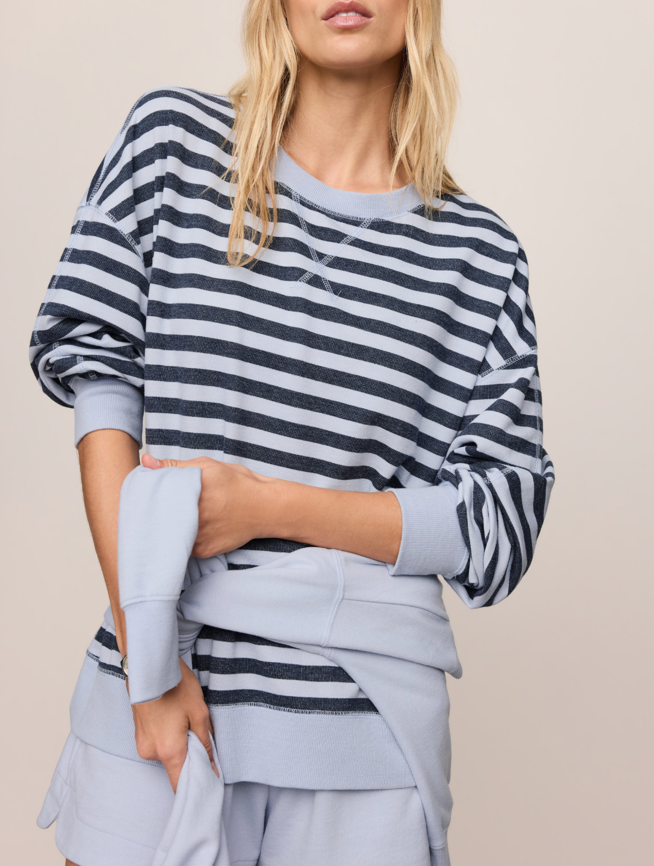 Everyday French Terry Striped Crew