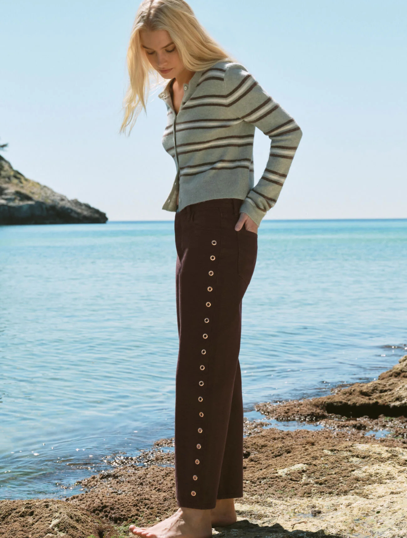 Medina Cozy Stripe Cardigan