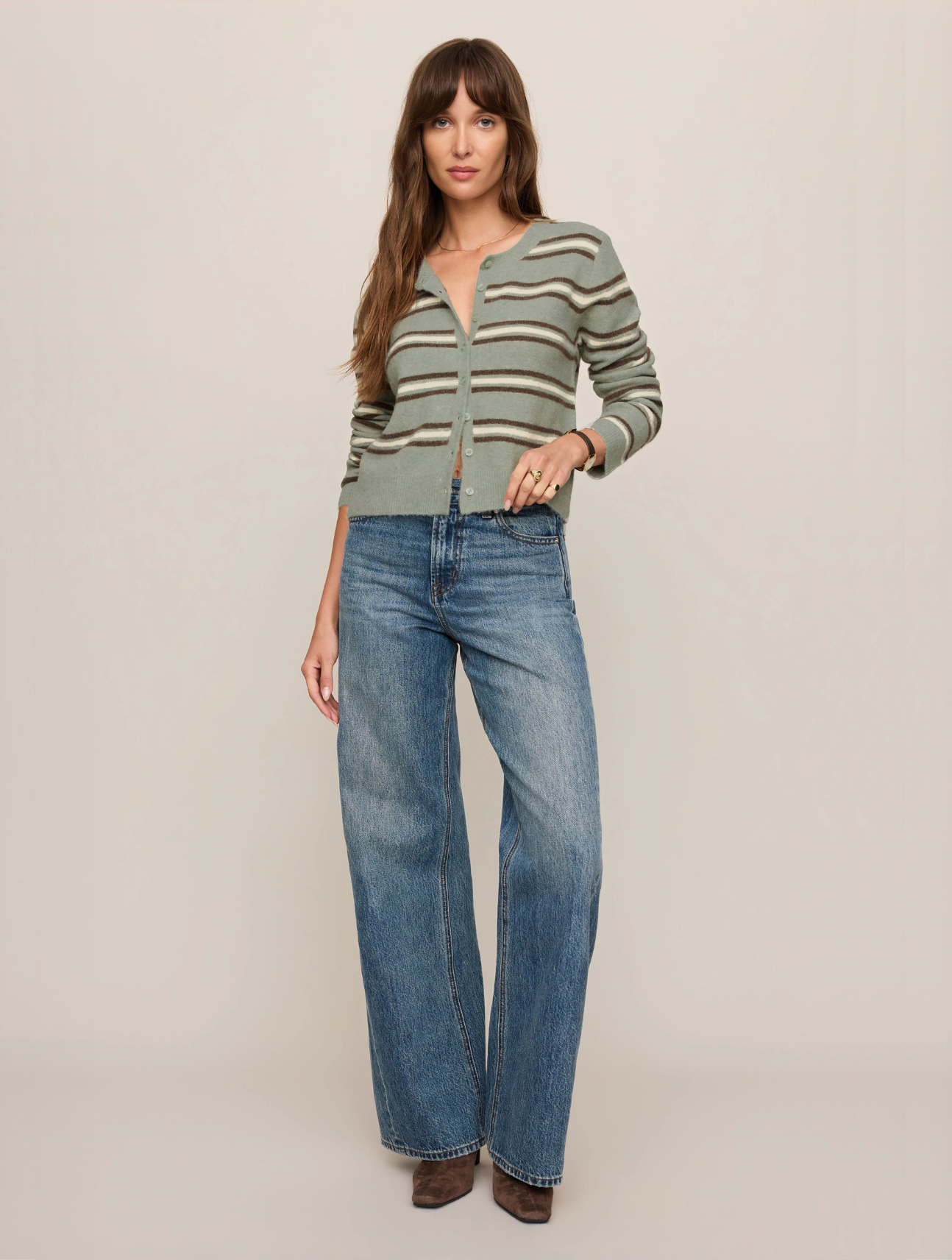Medina Cozy Stripe Cardigan