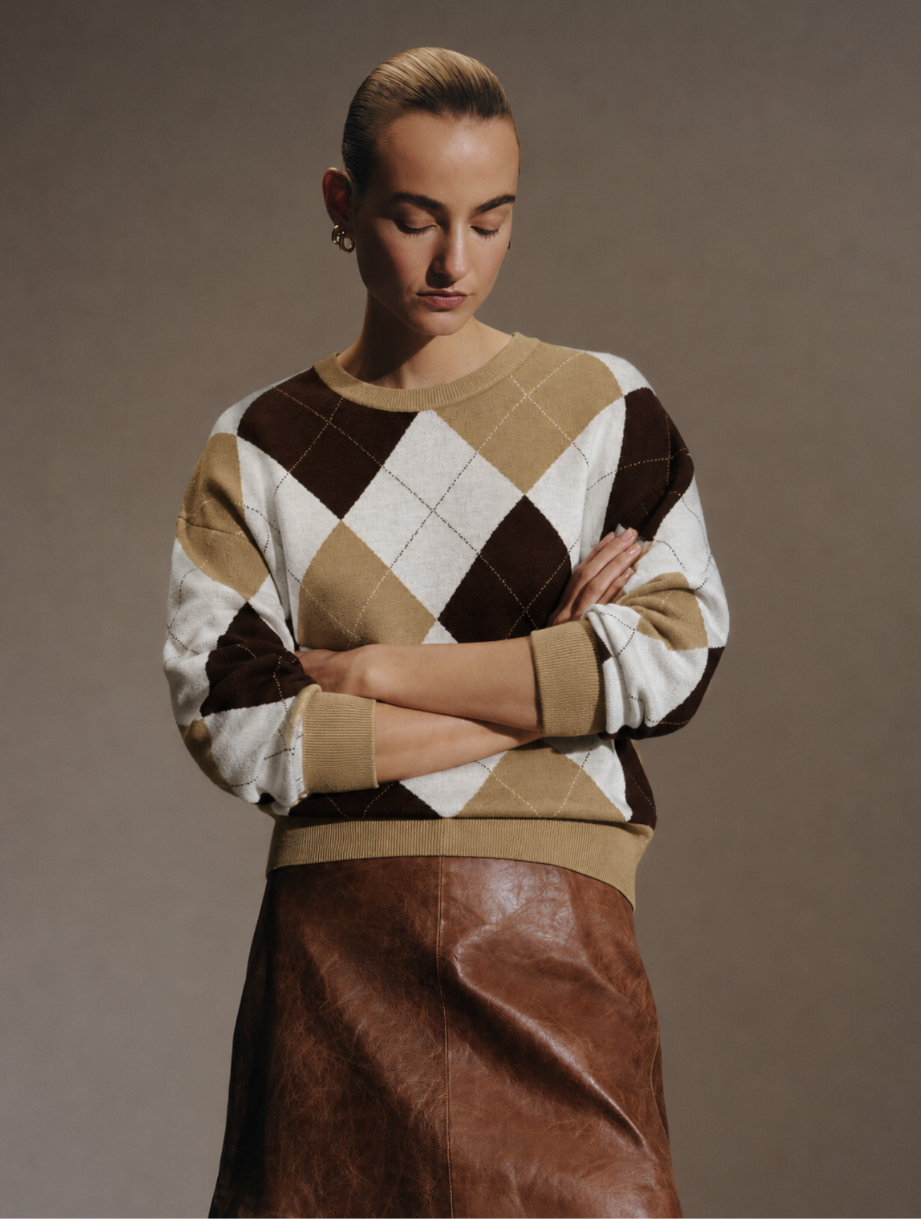 Thea Argyle Knit