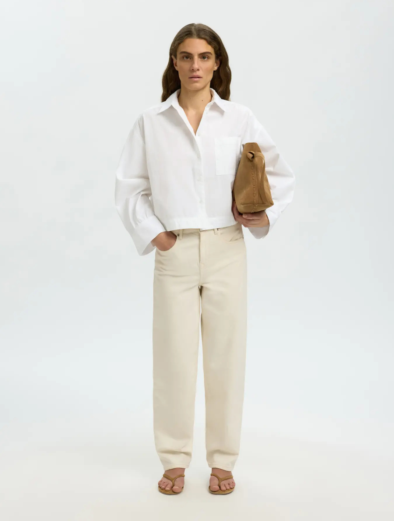 Astha Cropped Boxy Shirt