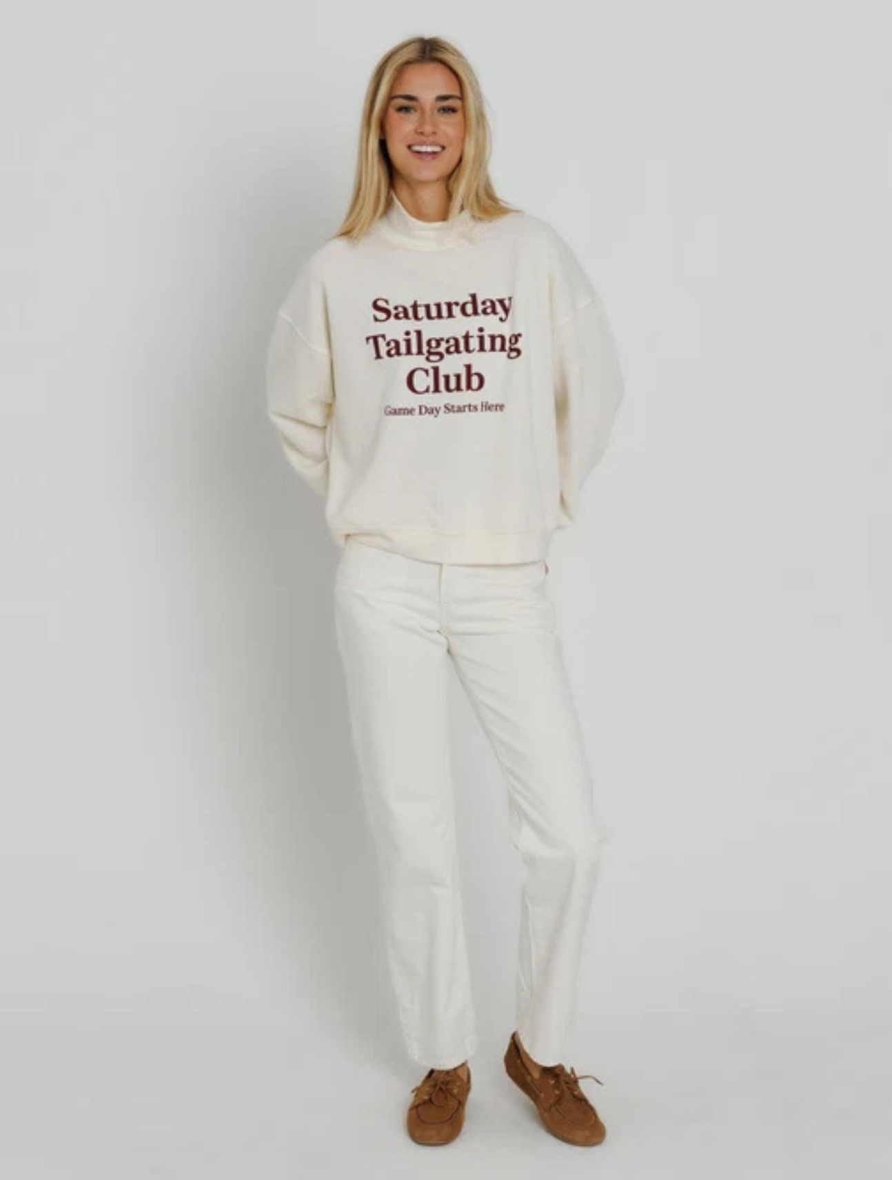 Saturday Tailgating Club Mock Neck