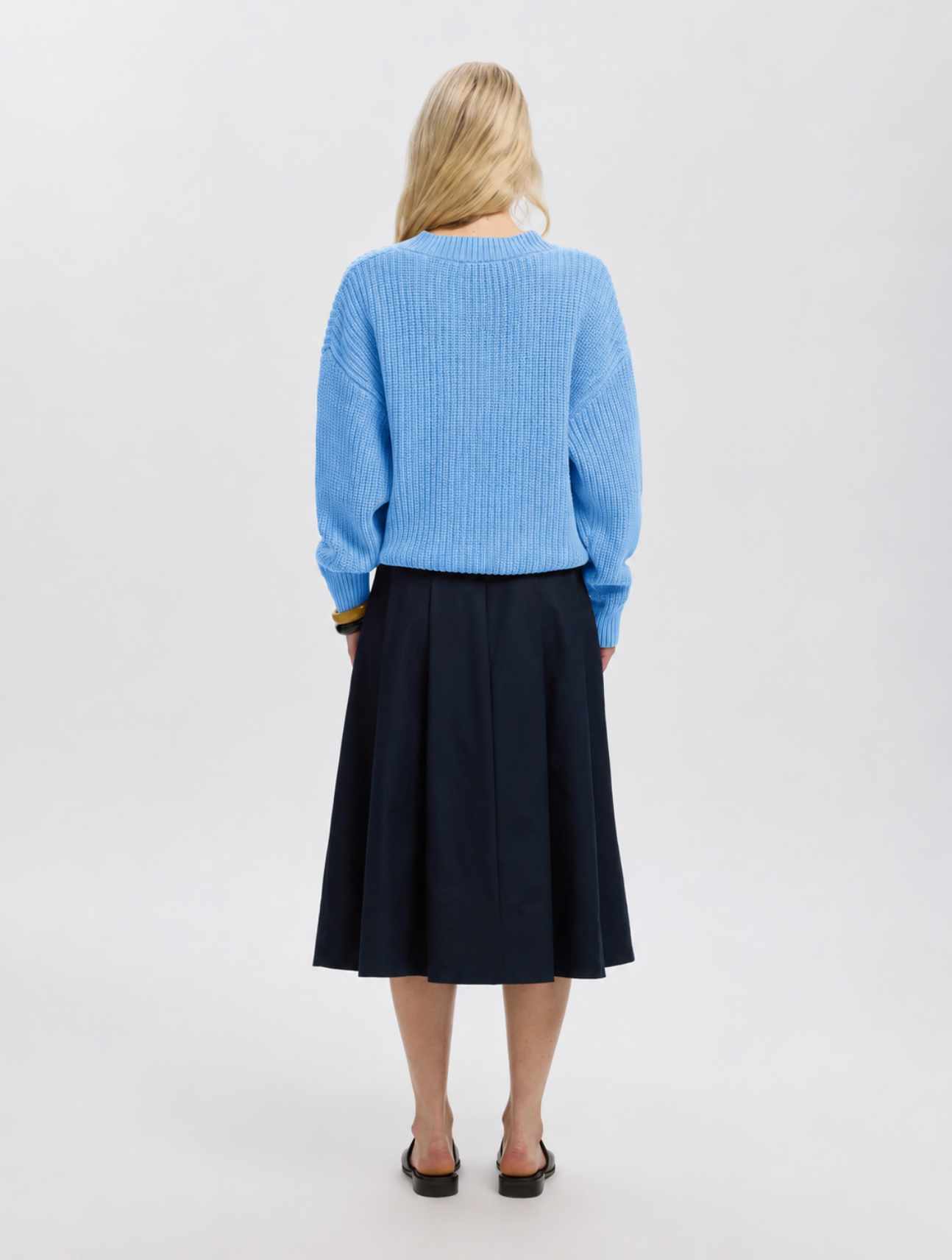 Selma LS Knit V-Neck Pullover