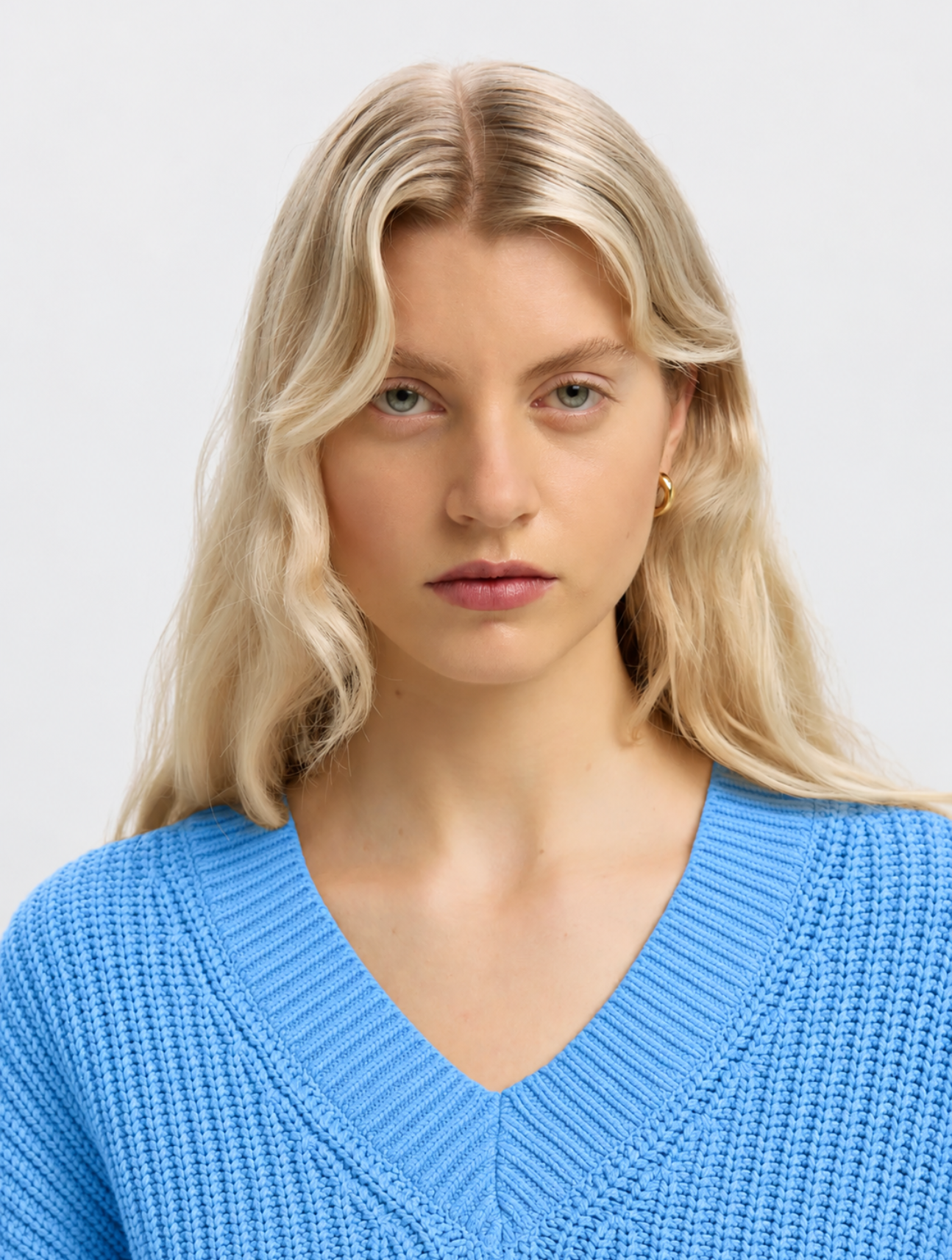 Selma LS Knit V-Neck Pullover