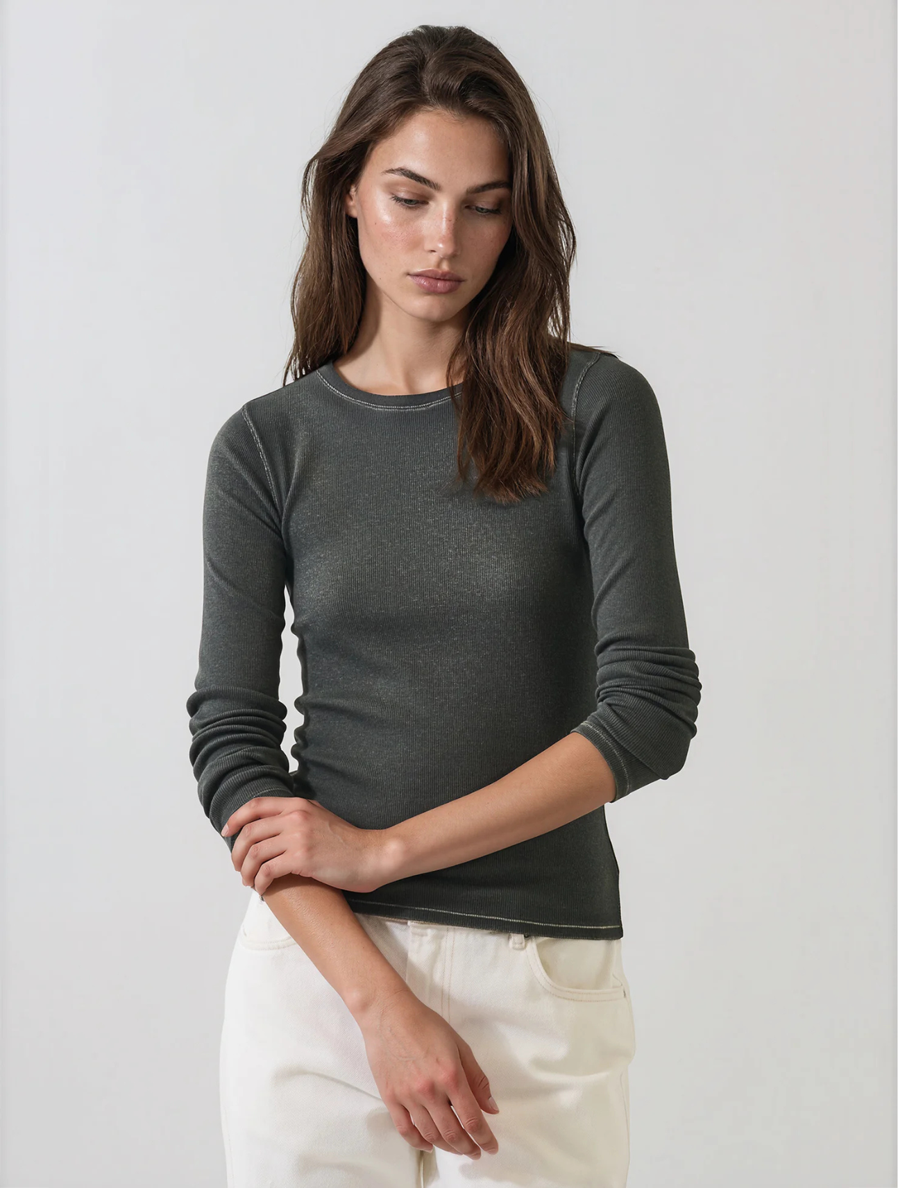 Vintage Wash Pima Cotton Long Sleeve