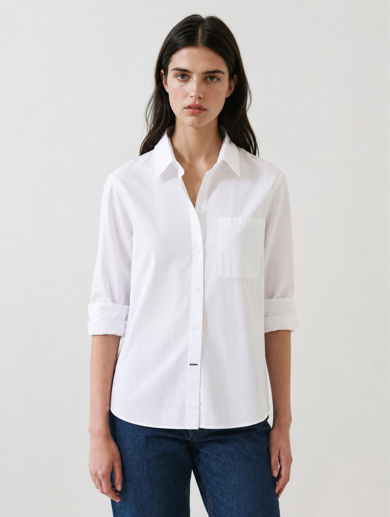 Cotton Boyfriend Pocket Shirt