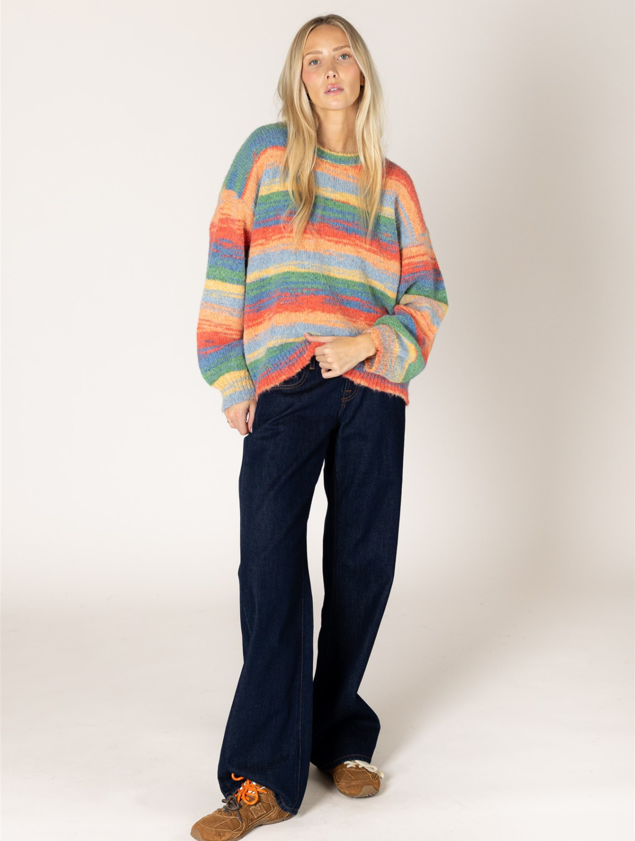 Abba Novelty Striped Sweater
