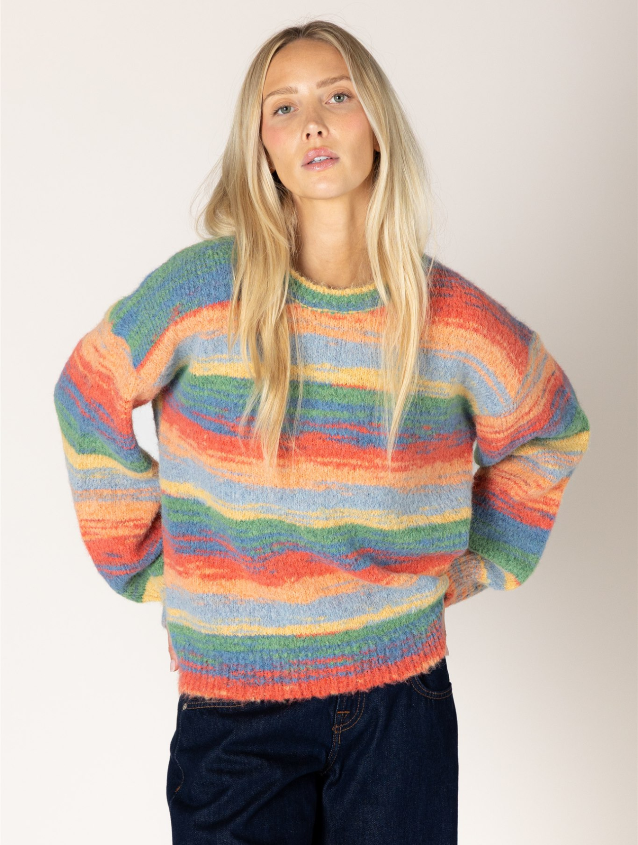 Abba Novelty Striped Sweater
