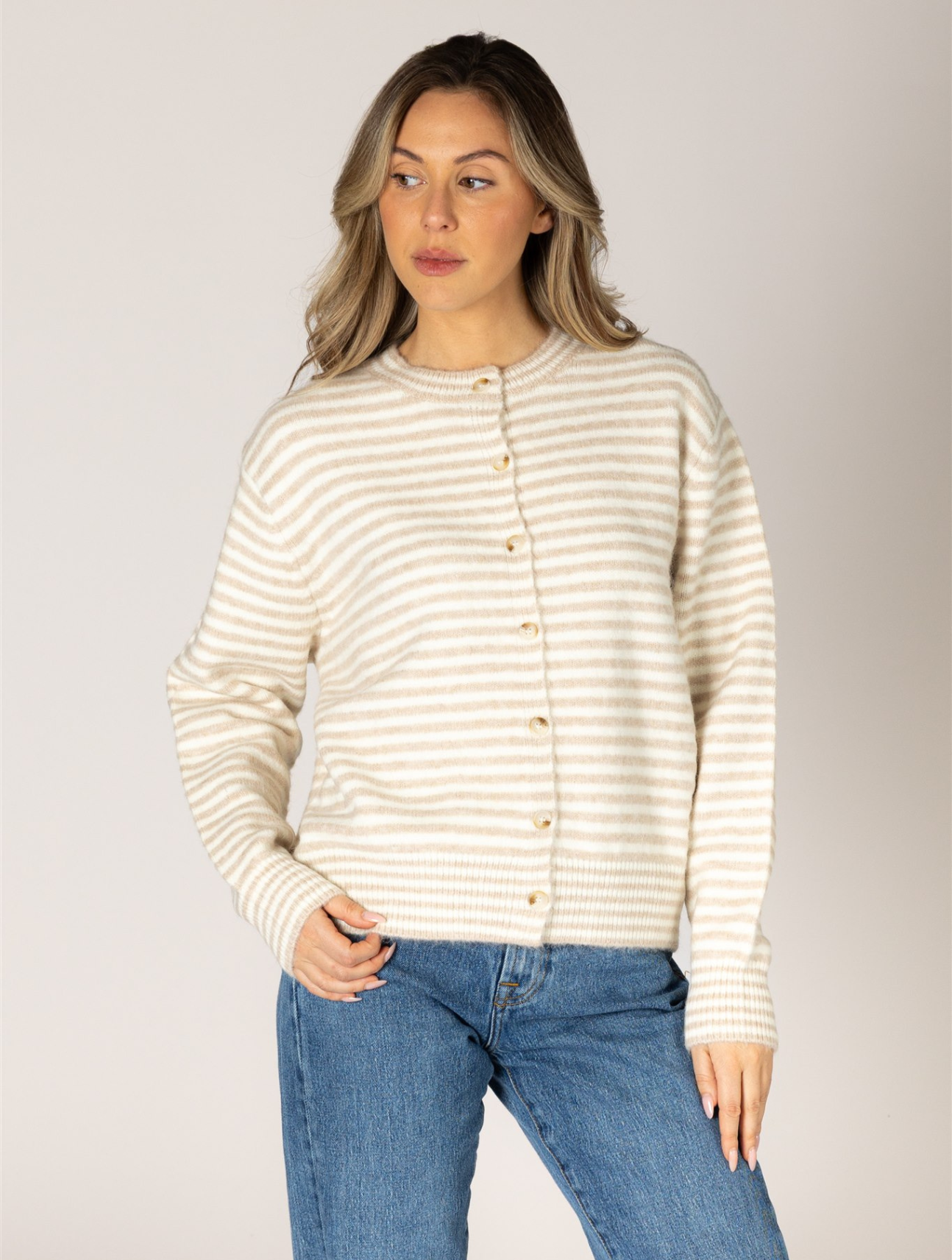 Avril Novelty Stripe Cardigan