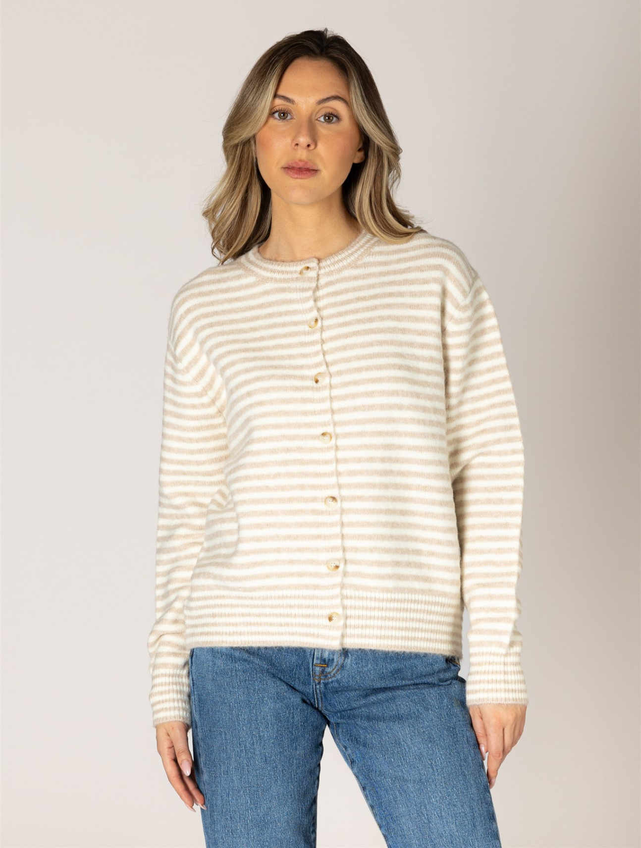 Avril Novelty Stripe Cardigan