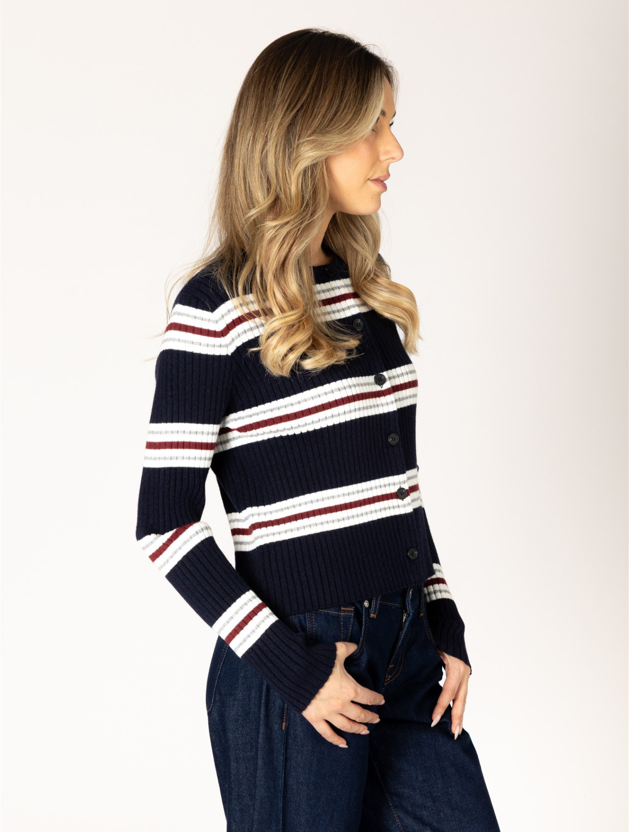 Bree Essentials Stripe Cardigan
