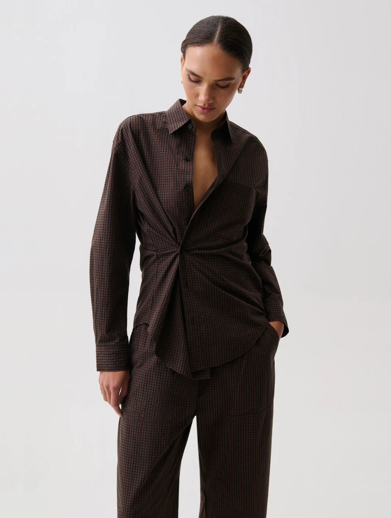 Mila Button Down Wrap Top