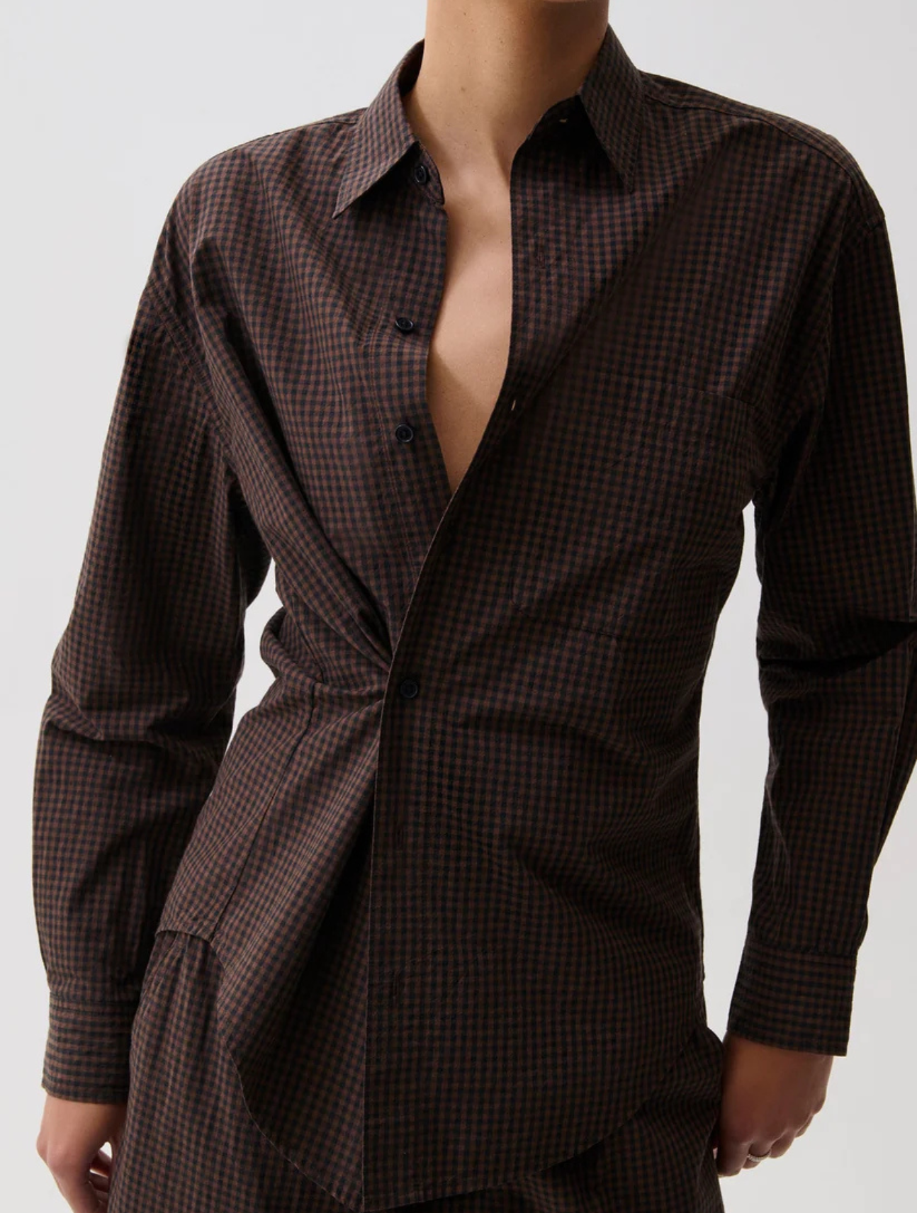 Mila Button Down Wrap Top