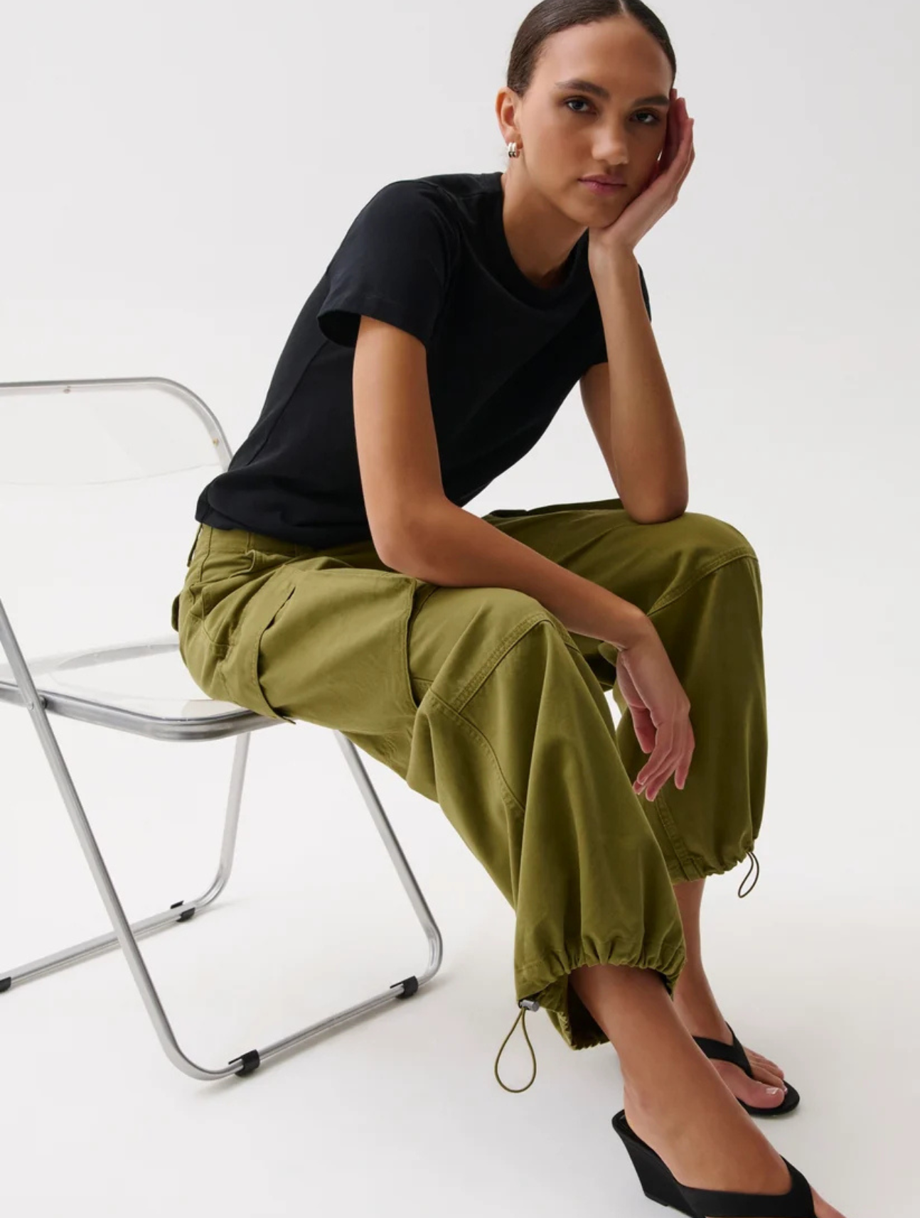 Petra Drawstring Harem Cargo Pant