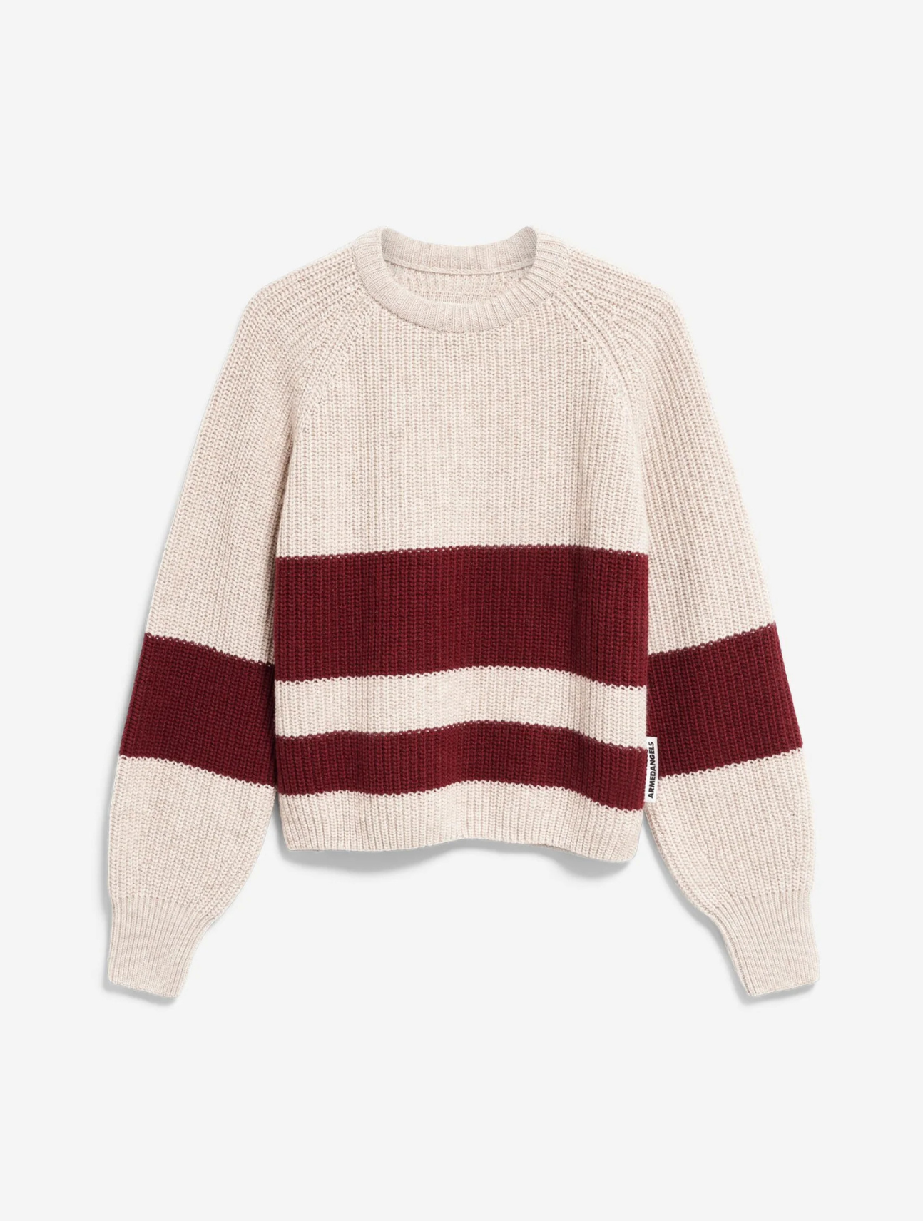 Striped Rib-Knit Pullover