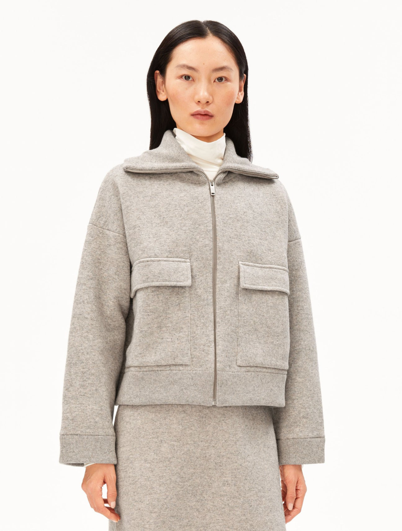 Cotton-Wool Knit Jacket