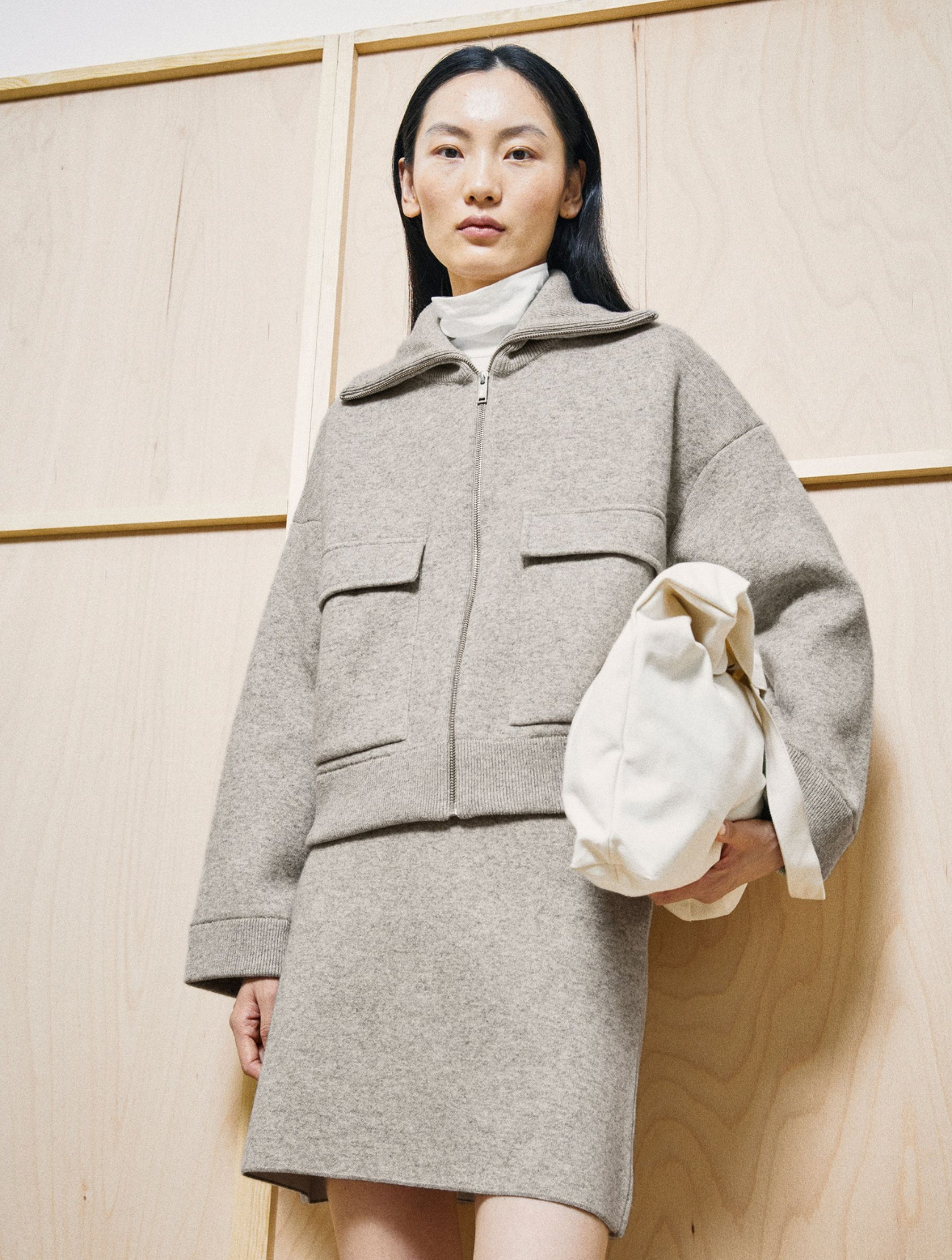 Cotton-Wool Knit Jacket