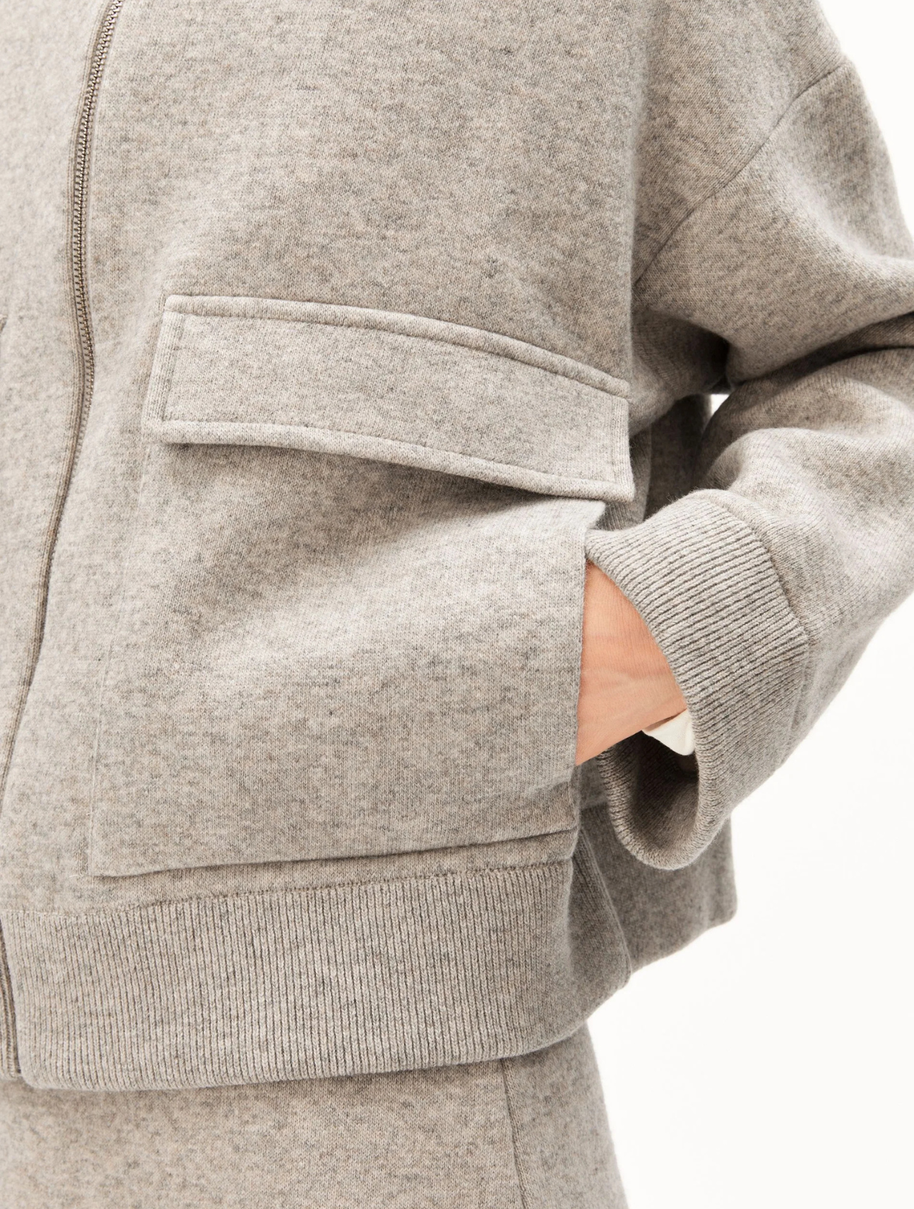 Cotton-Wool Knit Jacket
