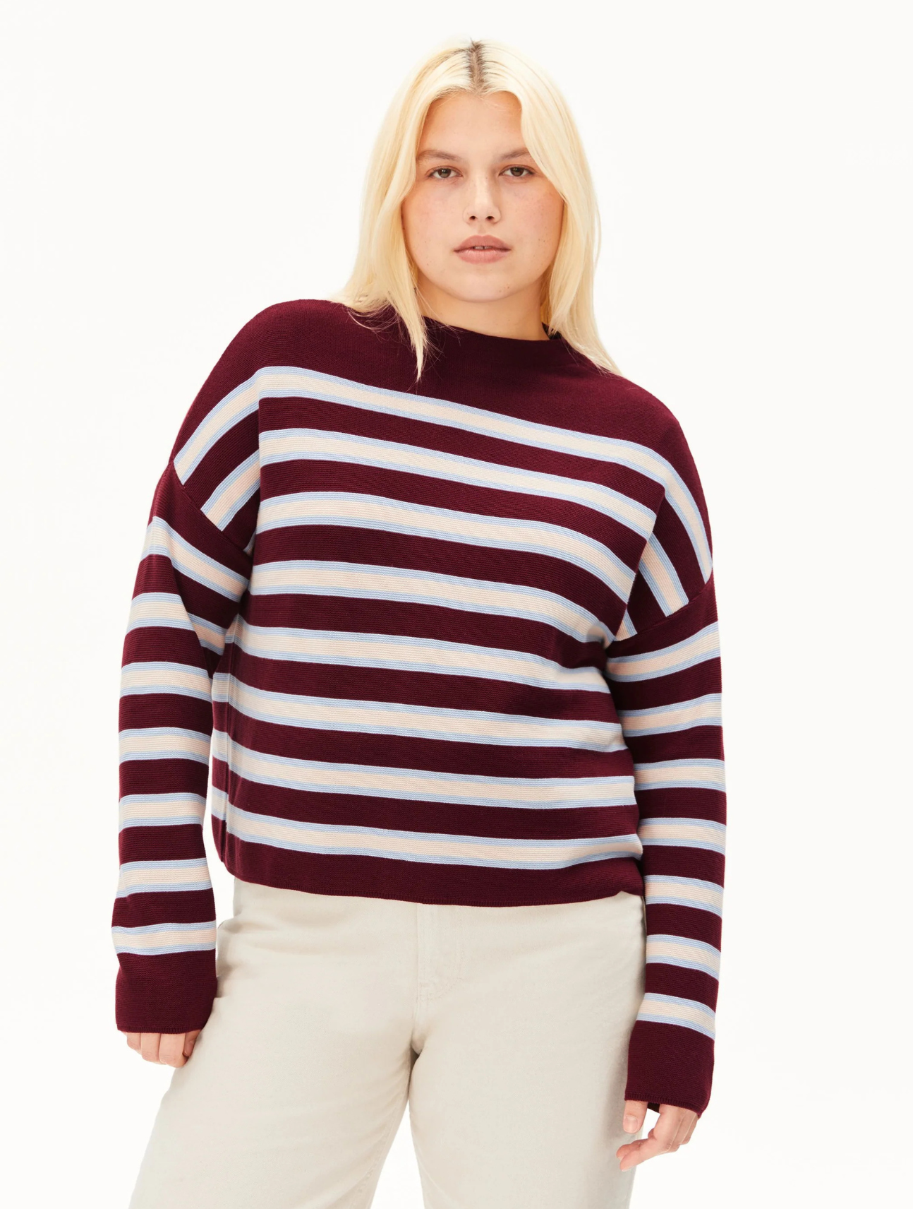 Merinaa Striped Knit Sweater
