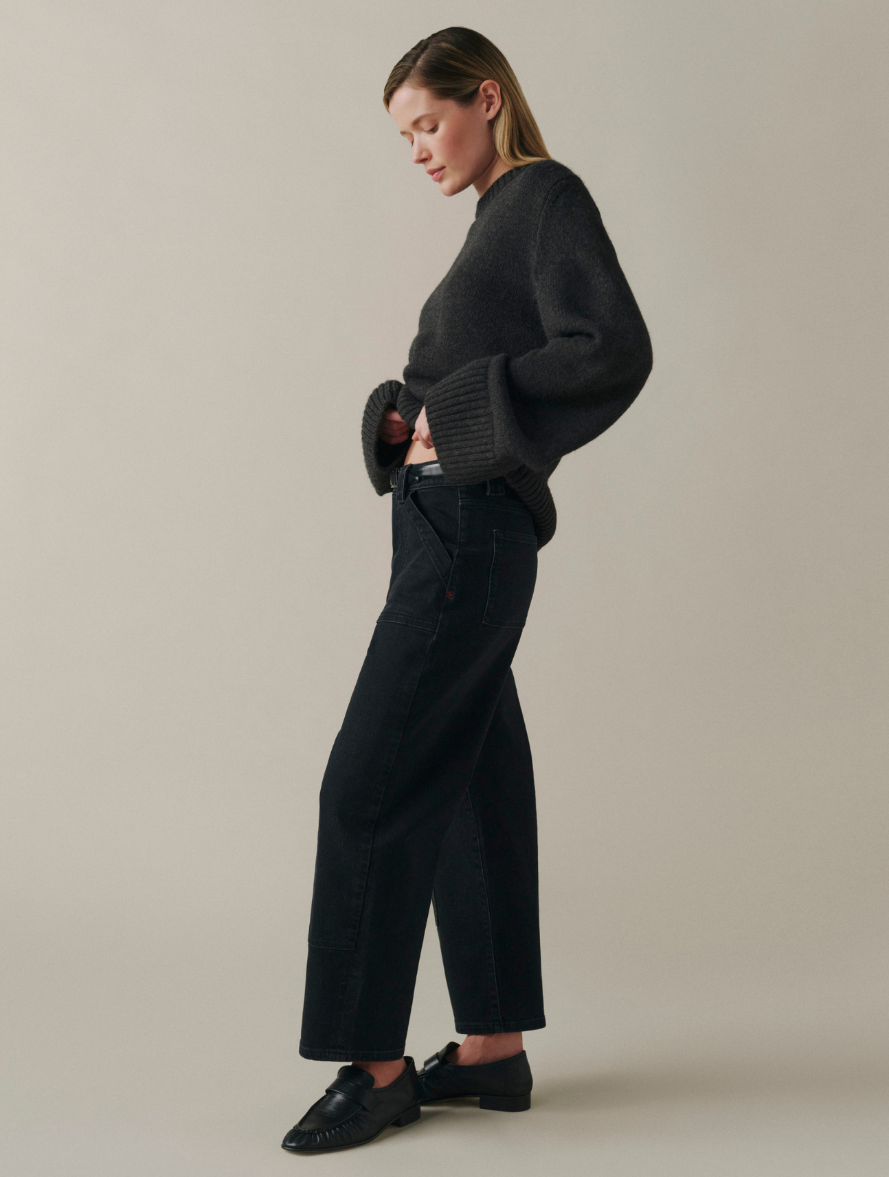 BNA Soft Curve Barrel Jeans