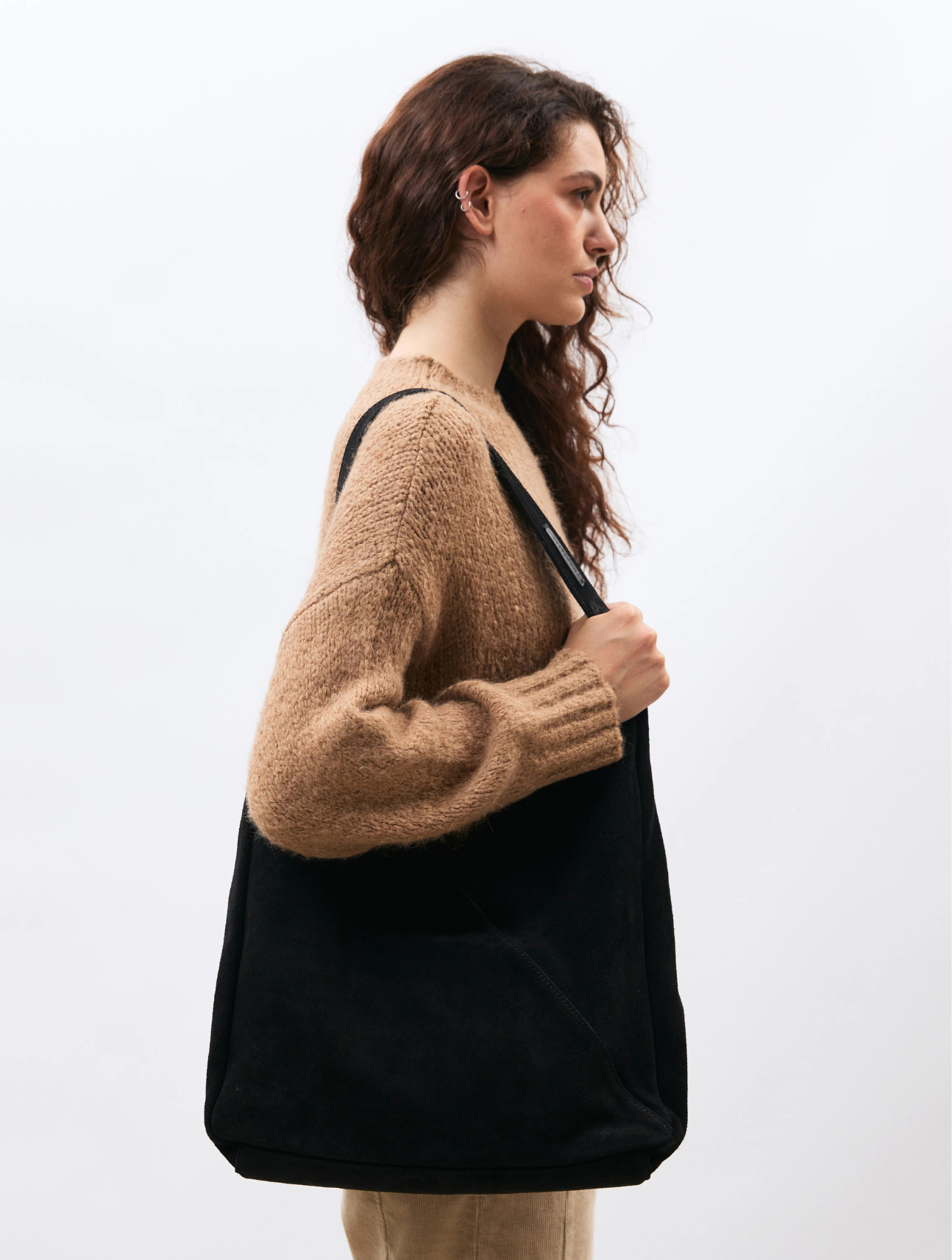 Suede Hobo Bag