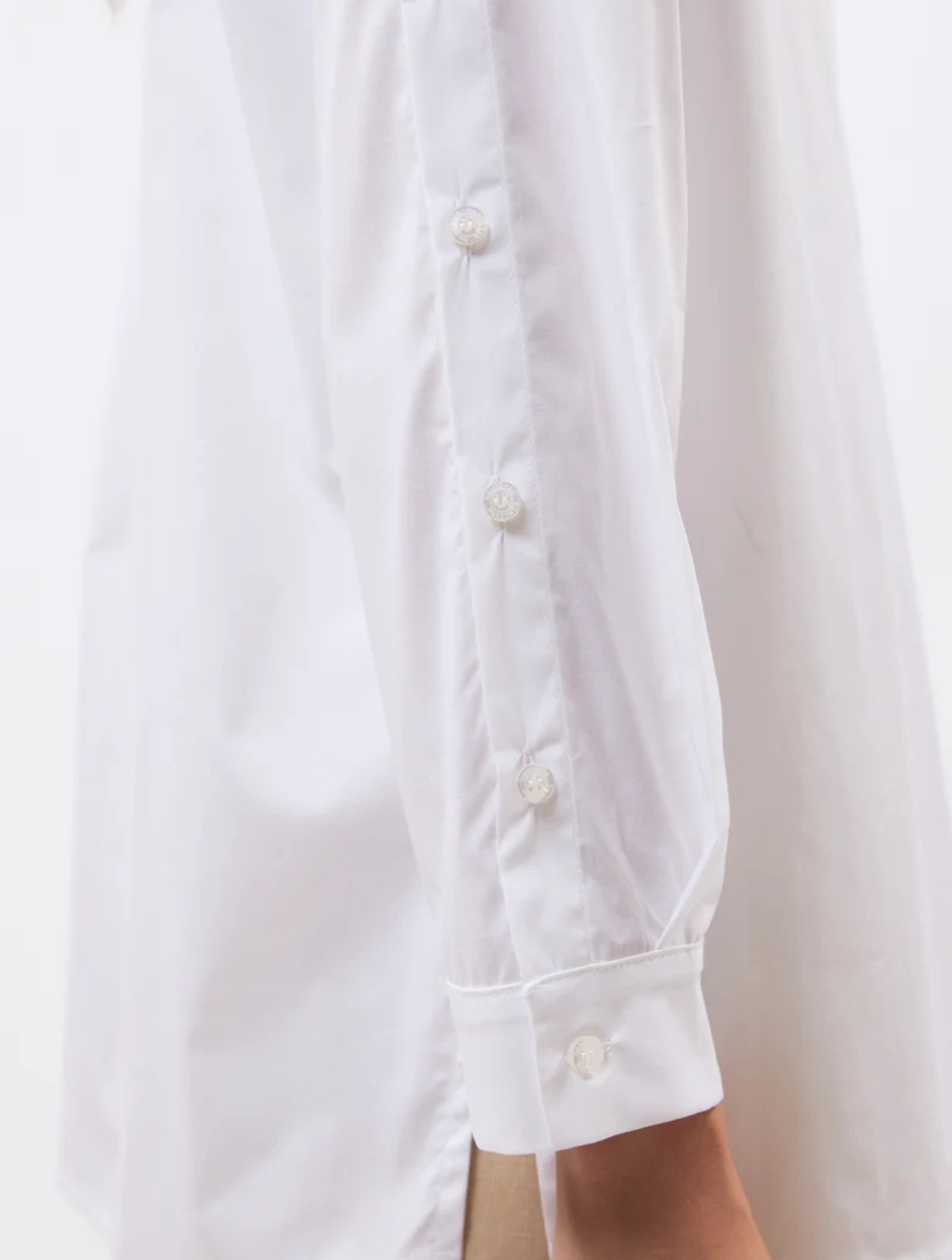 White Cotton Poplin Blouse