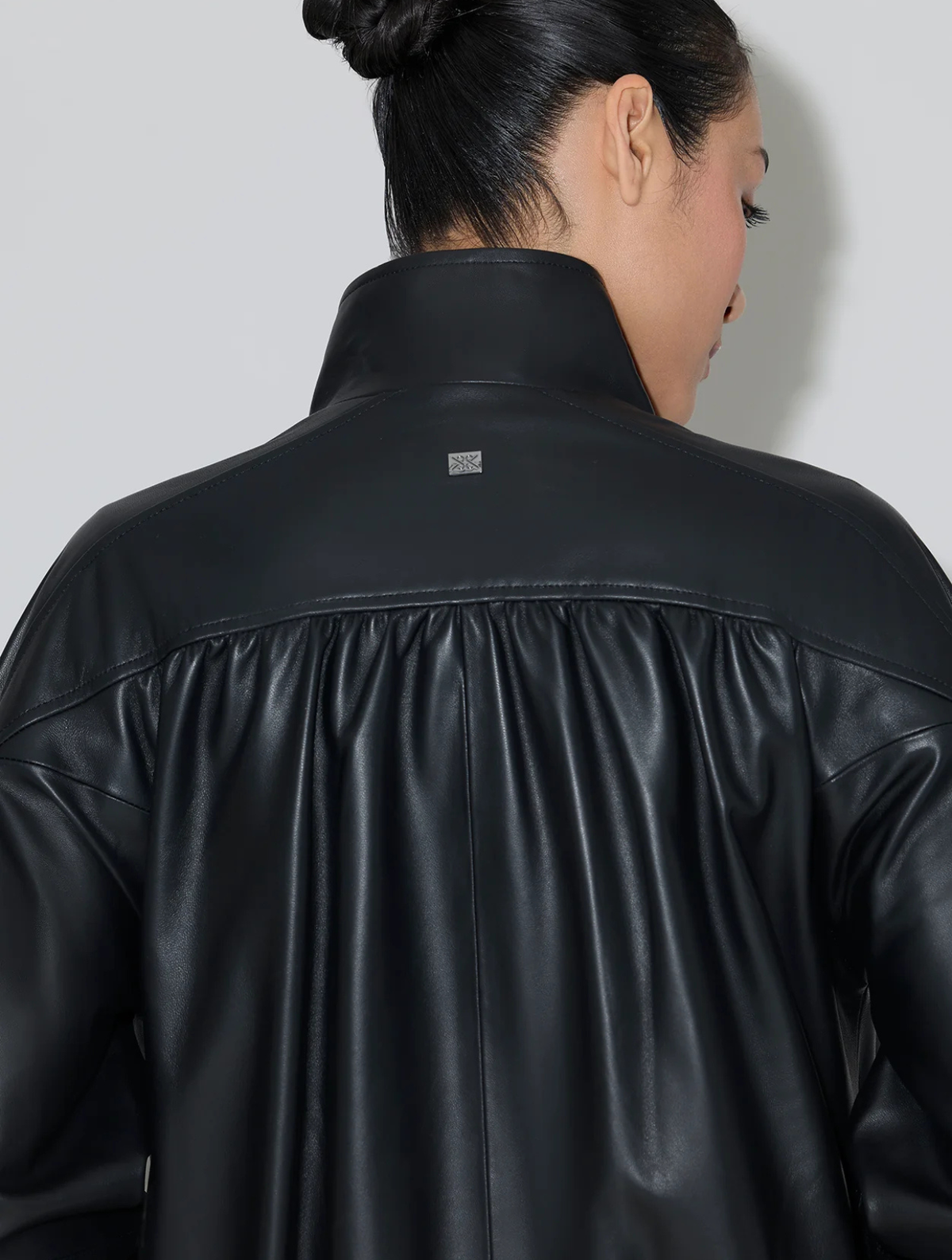 Miu Leather Bomber Jacket