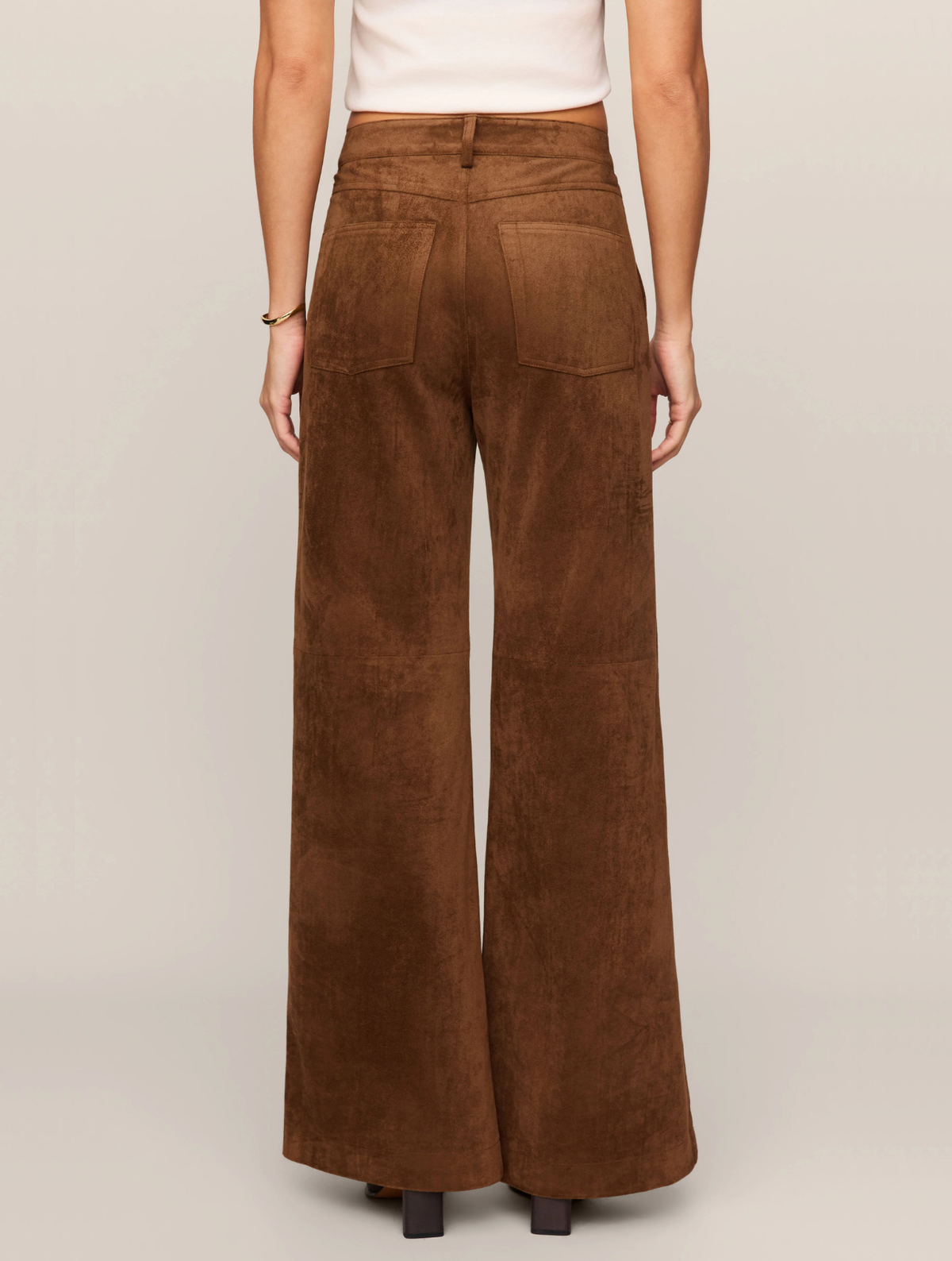 Cecile Faux Suede Wide Leg Pant