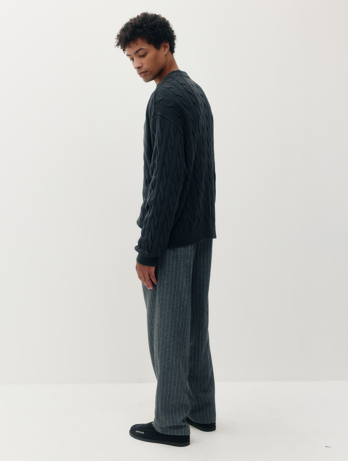 Braided Knit Box Crew