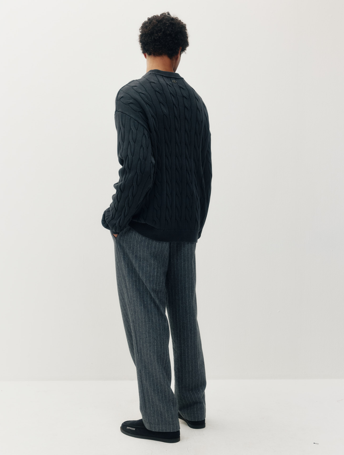 Braided Knit Box Crew