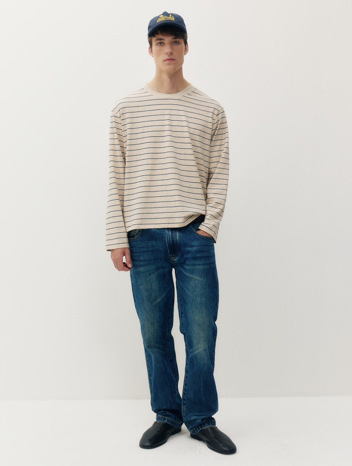 Long Sleeve Linen Stripe Tee