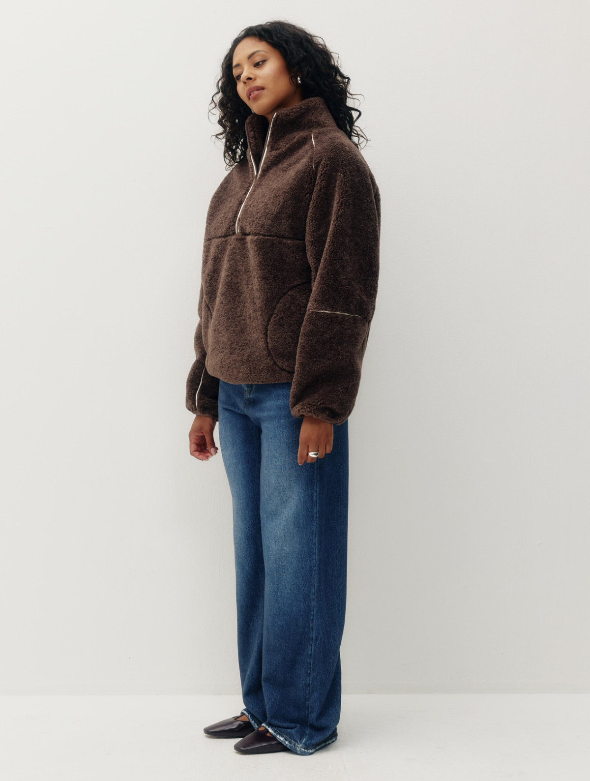 Leatherline Sherpa Half Zip