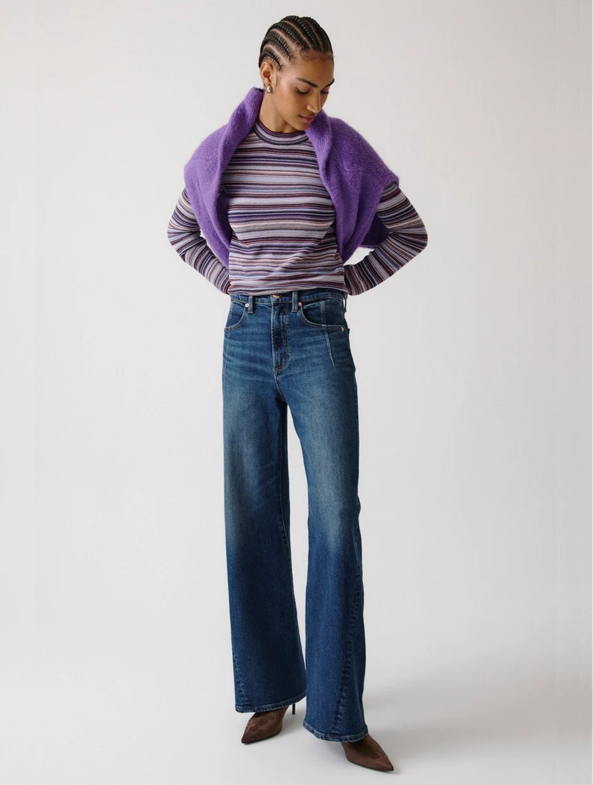 Kyra High Rise Bowed Wide Leg
