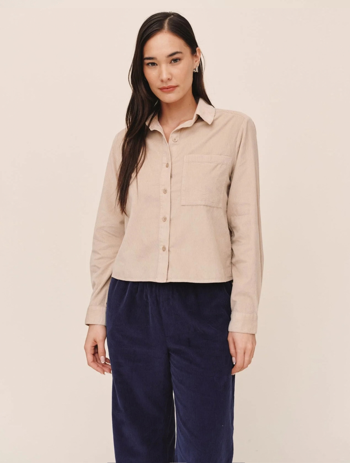 Long Sleeve Patch Pocket Work Shirt