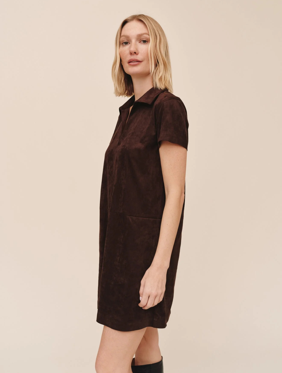 Short Sleeve Pullover A-Line Dress