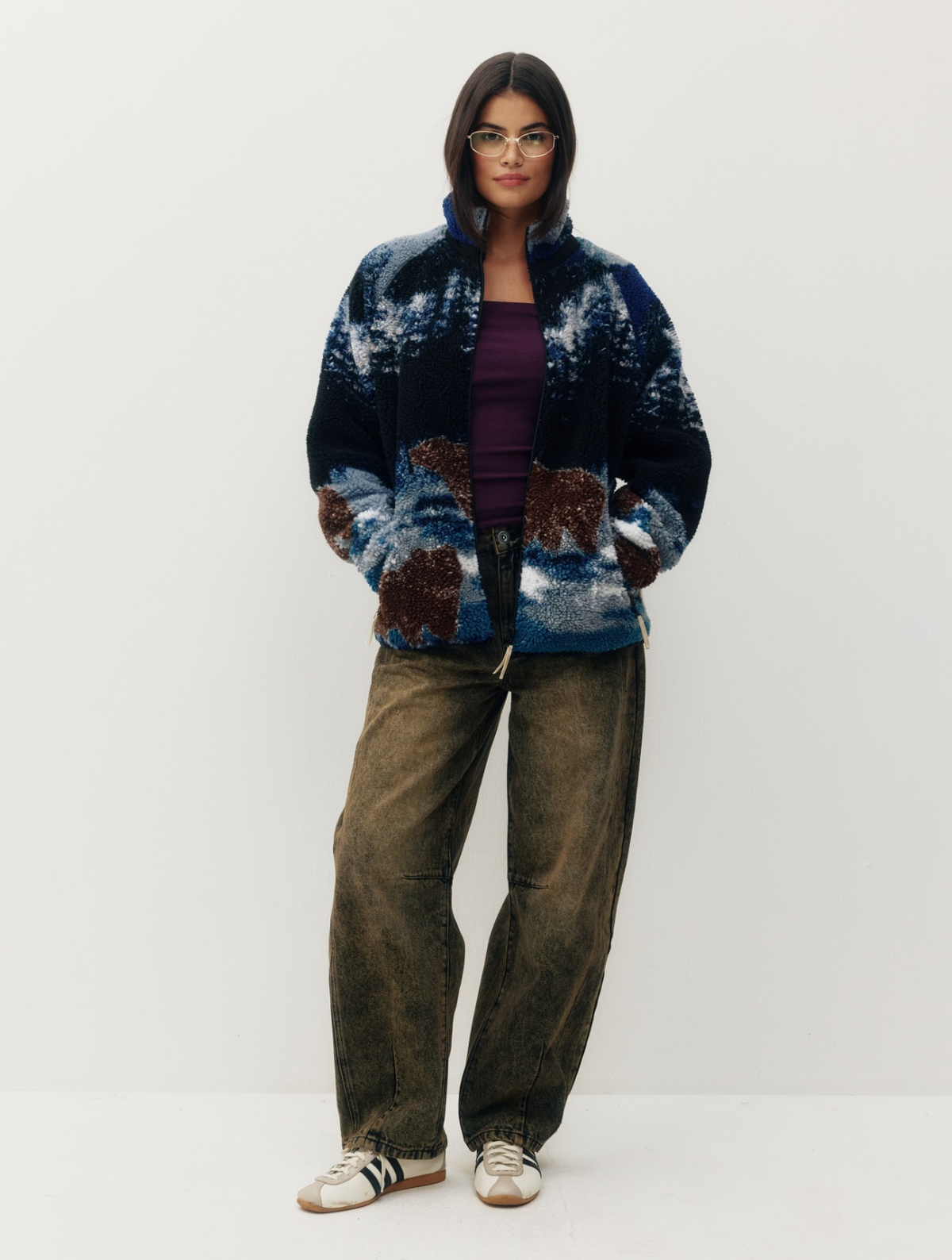 Printed Sherpa Jacket