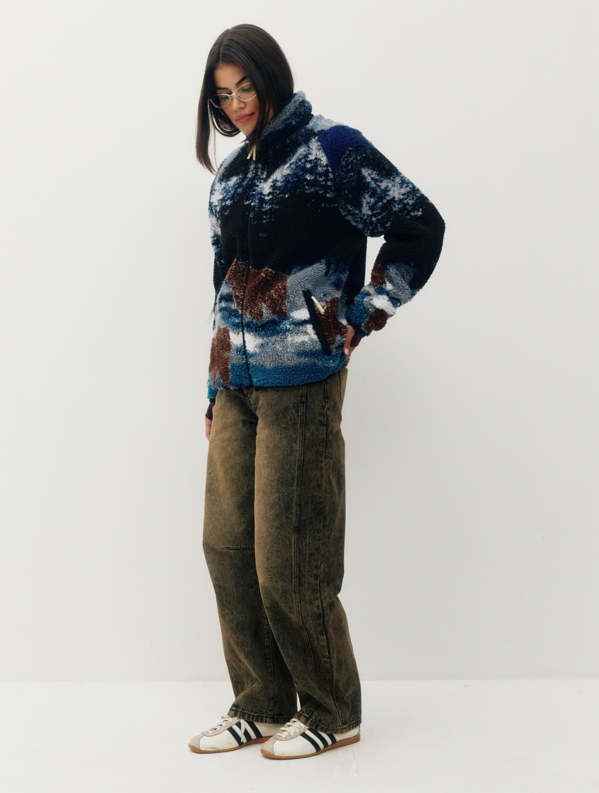 Printed Sherpa Jacket