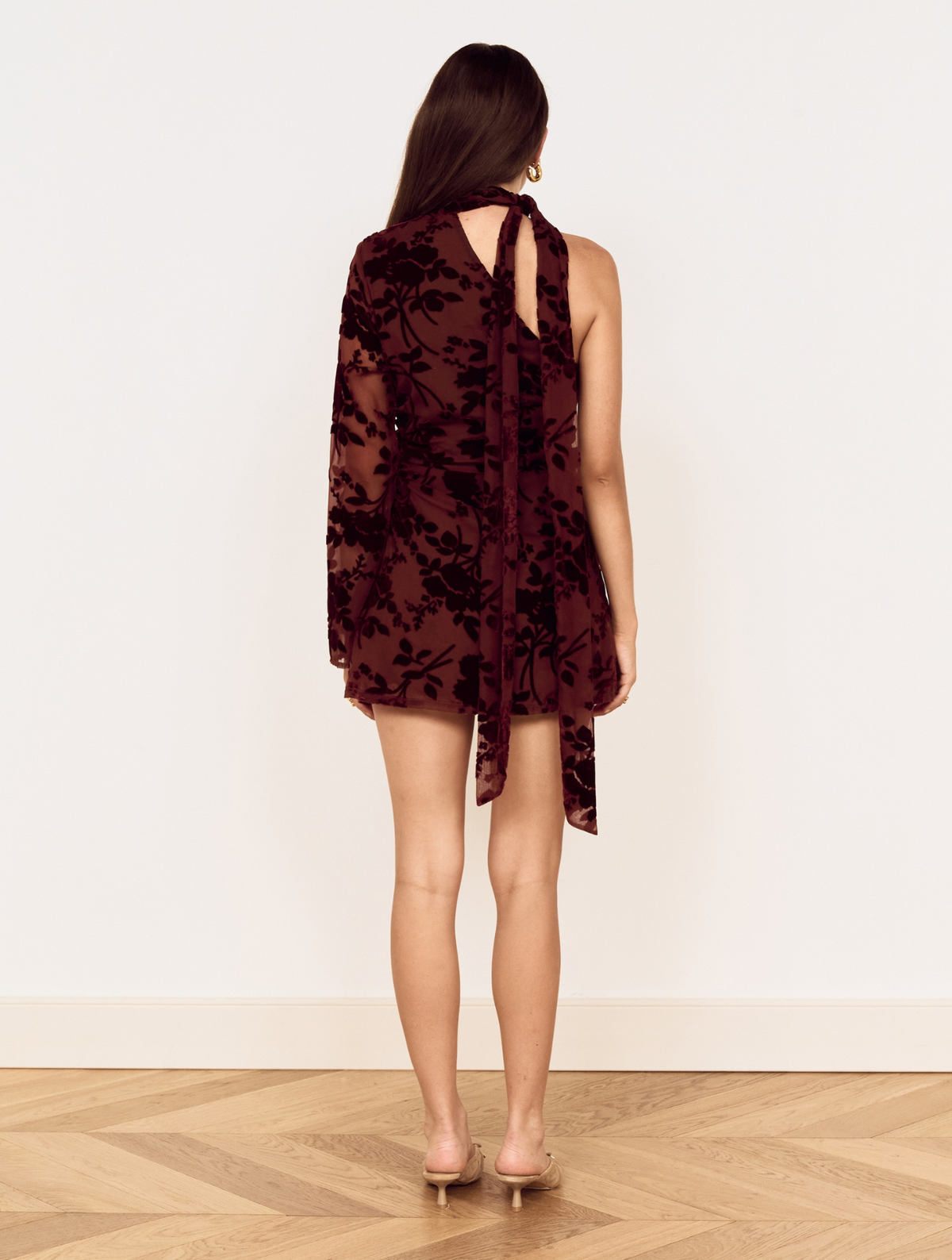 Anouk Velvet Scarf Mini Dress