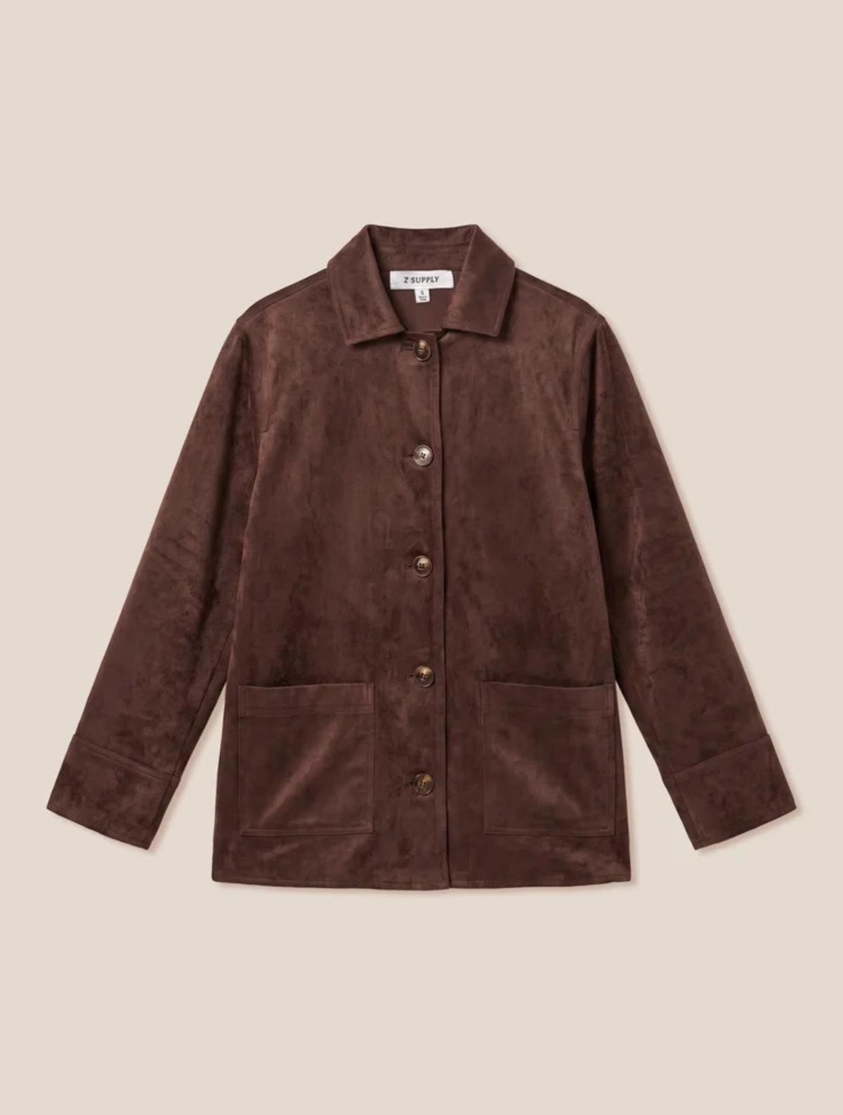 Decker Faux Suede Chore Jacket