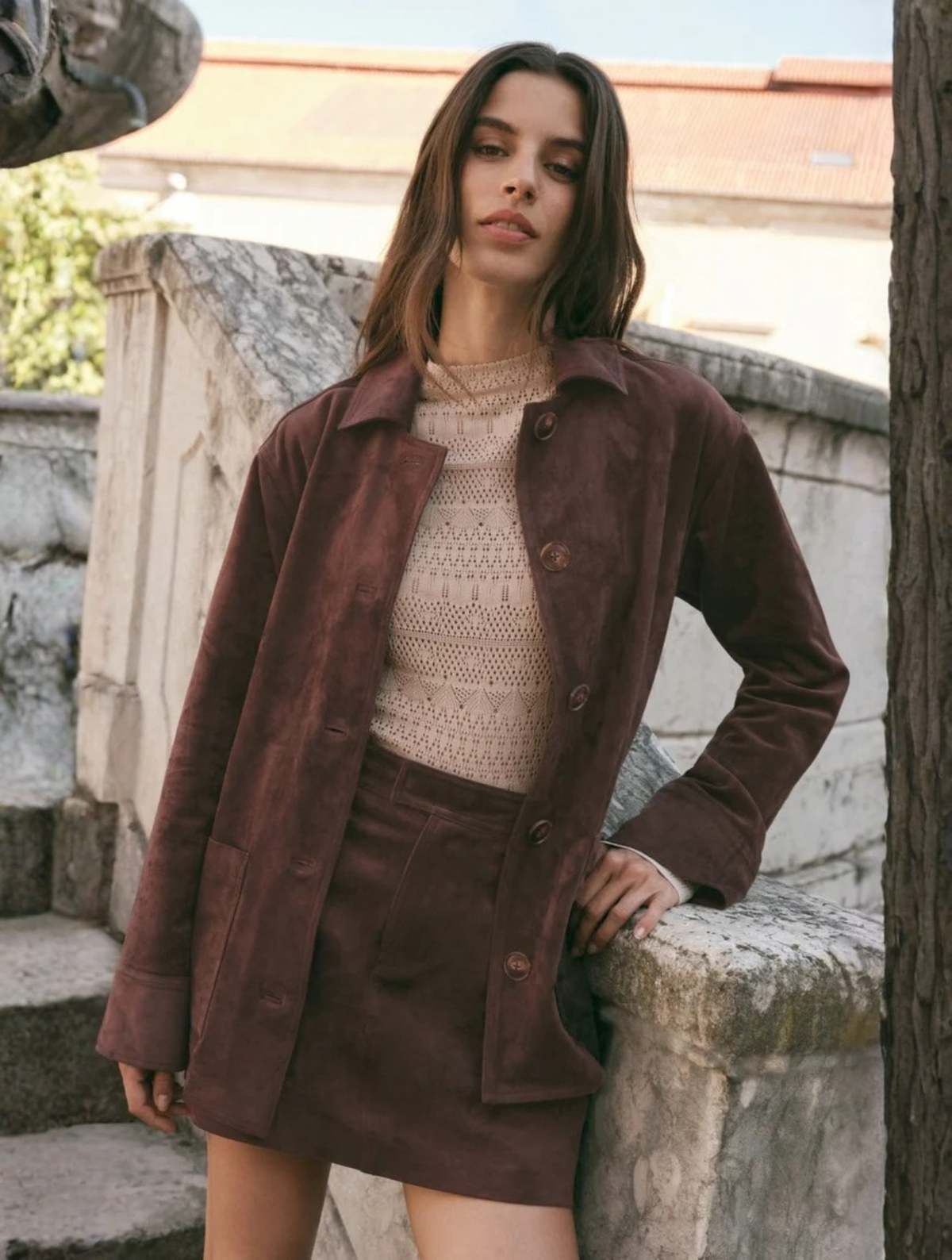Decker Faux Suede Chore Jacket